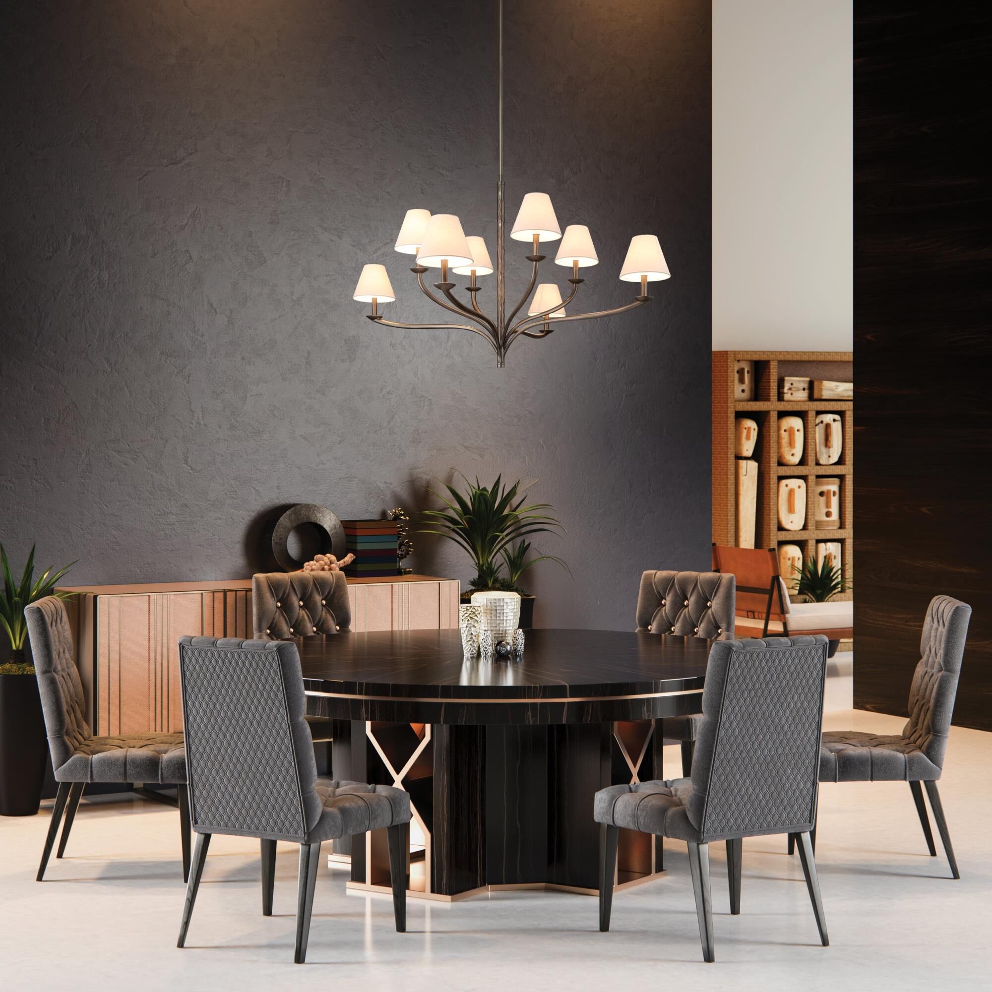 Shown in Forged Bronze finish and Natural shade