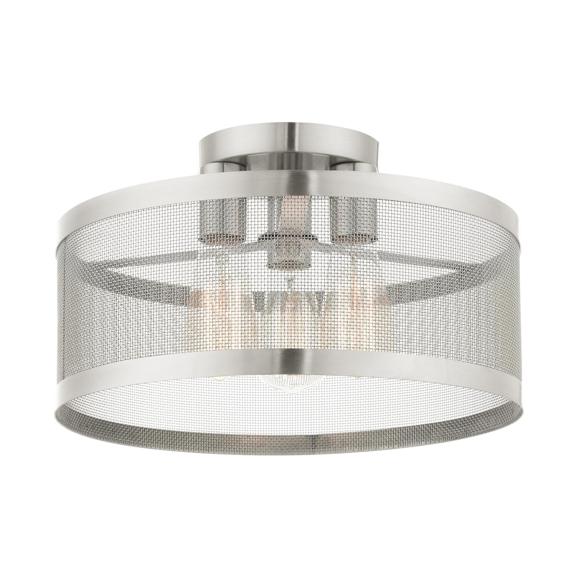 Industro 3 Light Semi Flush Mount by Livex Lighting
