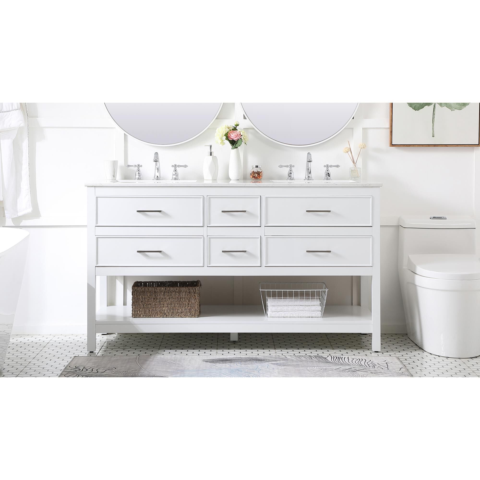 Shown in White finish