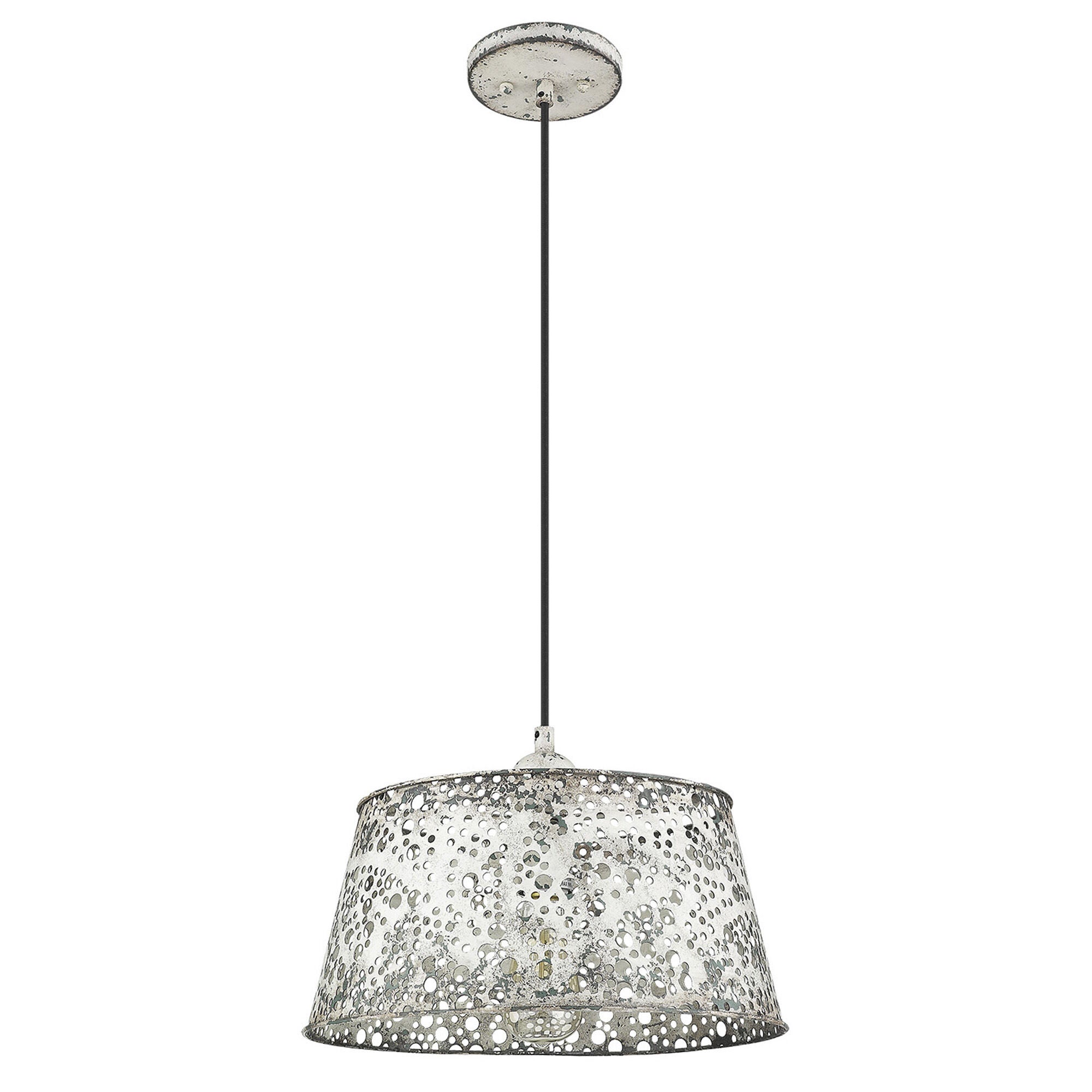 Shown in Aged Ivory finish and Aged Ivory glass and Aged Ivory, Bowl Shaped Metal shade