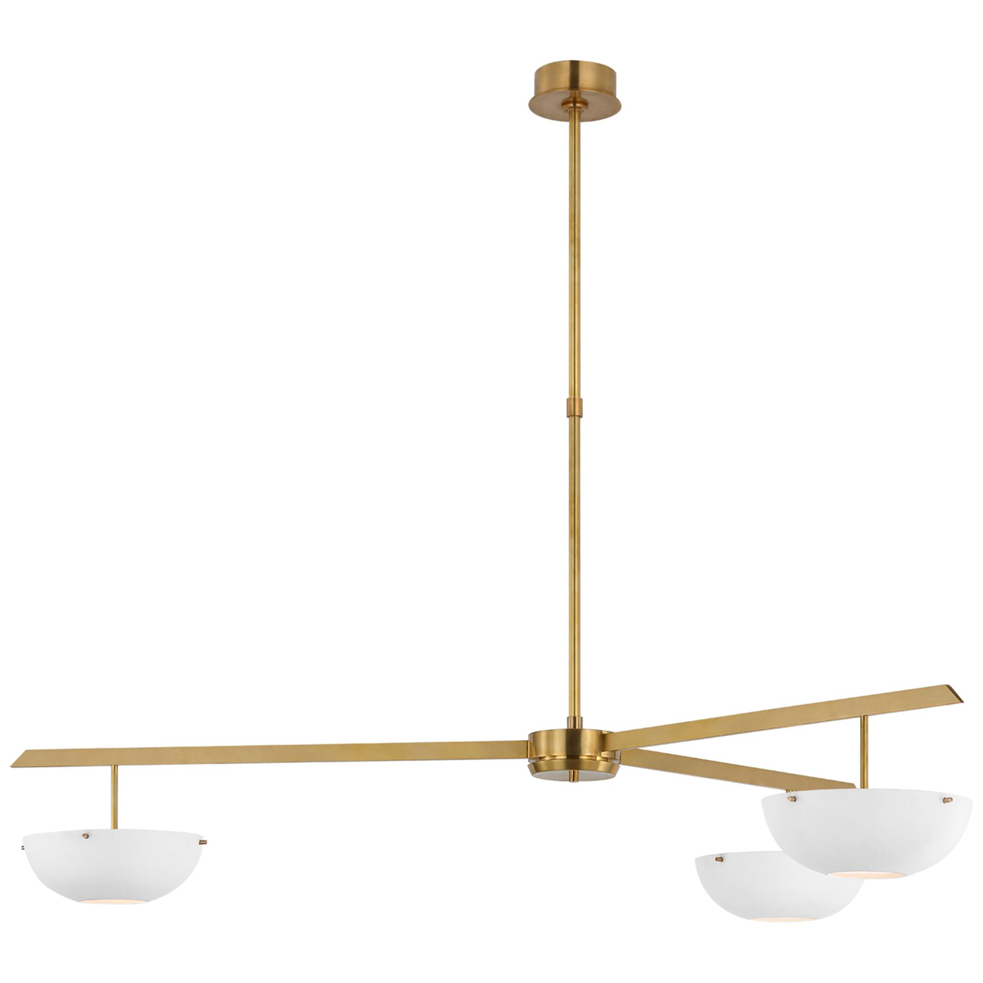 Shown in Hand-Rubbed Antique Brass finish and White shade