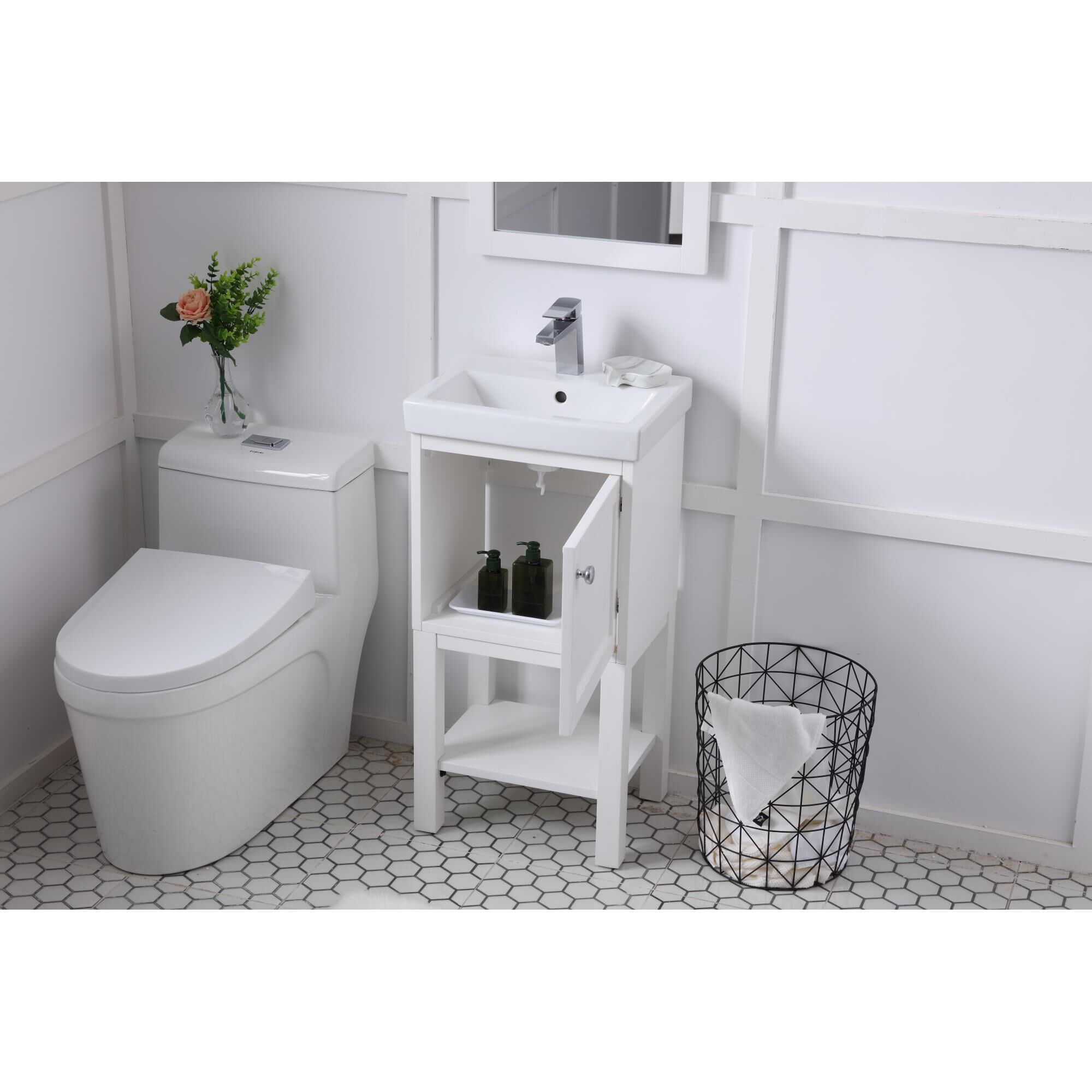 Shown in White finish