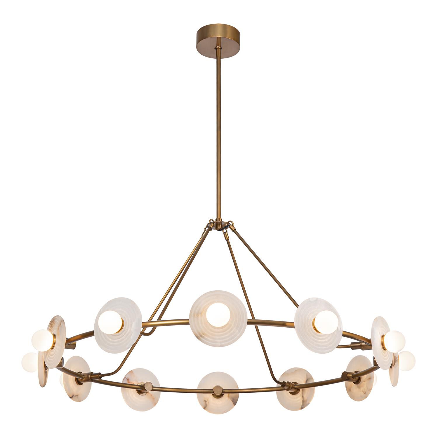 Alan Pepin Dahlia 47 Inch Chandelier by Alora Lighting