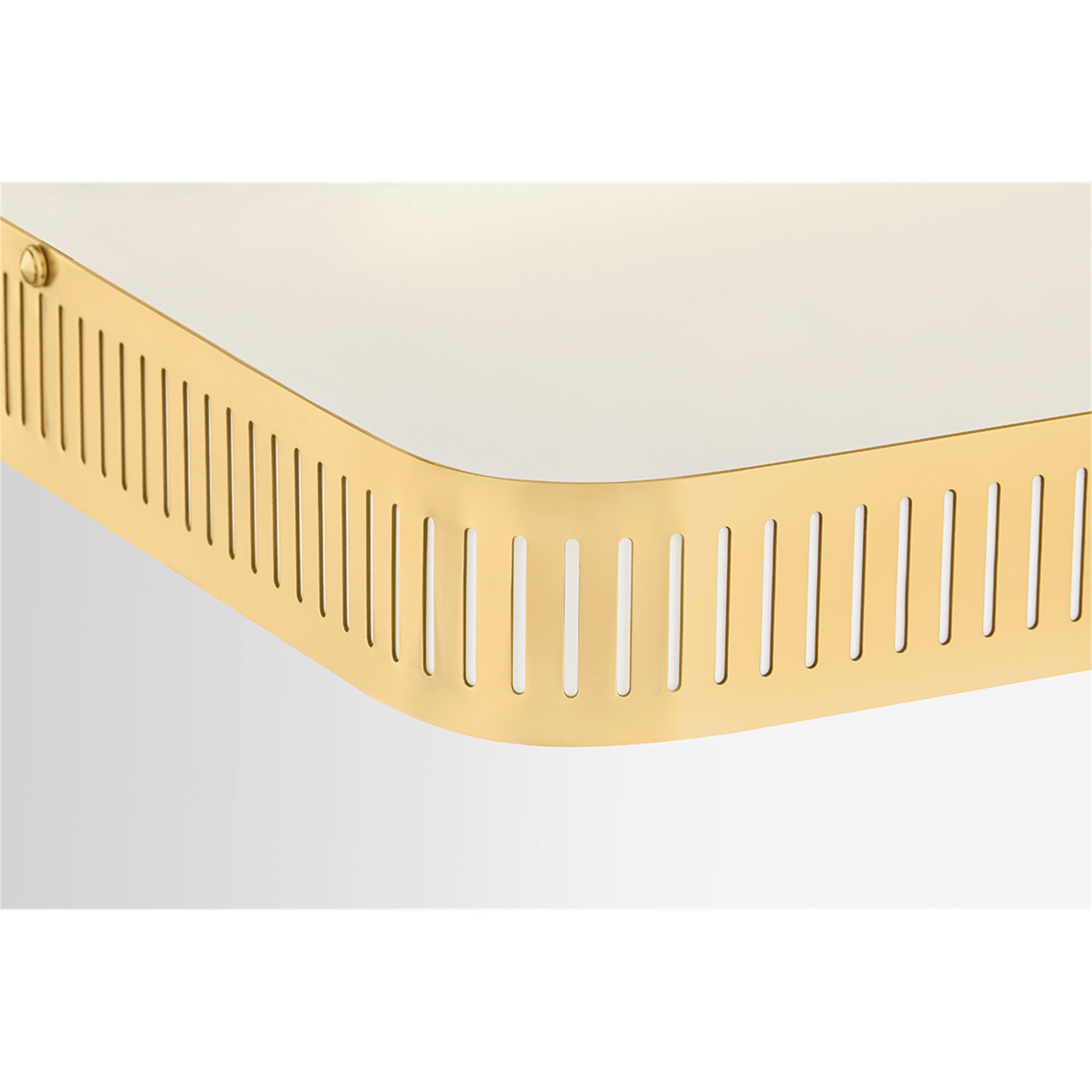 Shown in Aged Brass finish and Ivory Silk shade