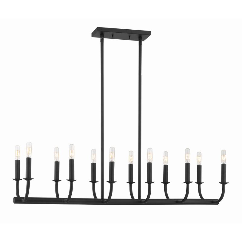 Bailey Medium Linear Chandelier by Crystorama