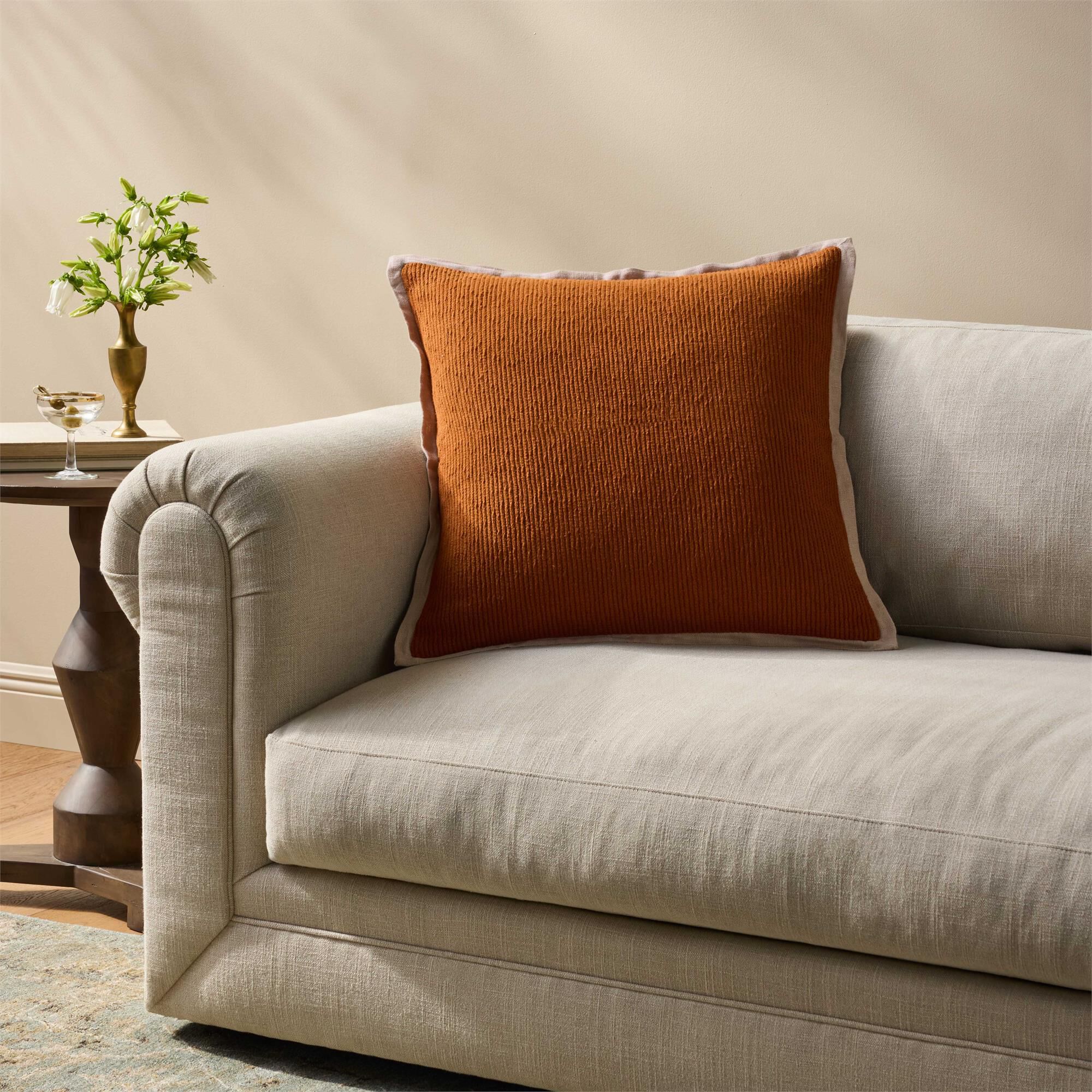 Shown in Rust finish and Cover Only - Pillow Sold Separately accent