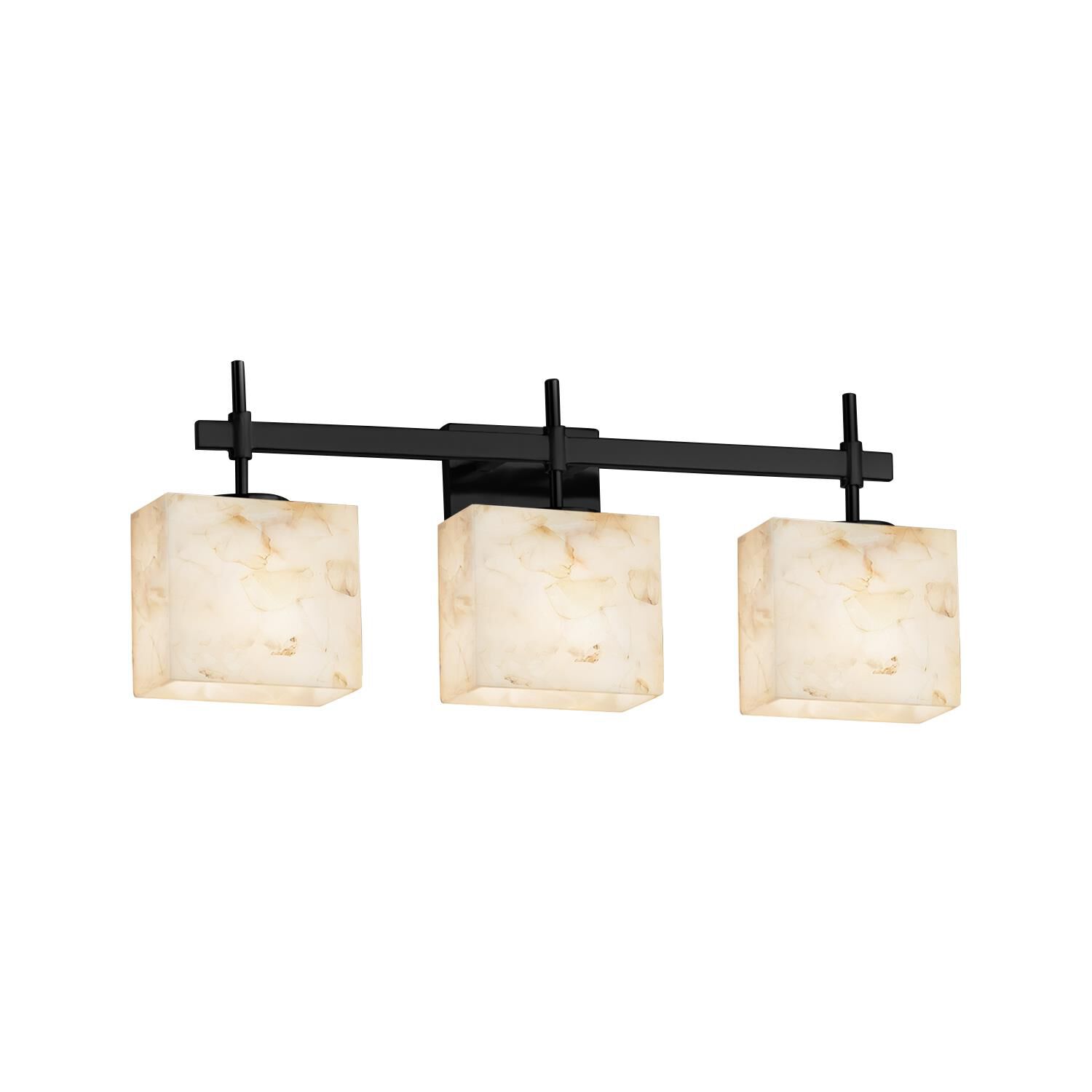 Shown in Matte Black finish and Alabaster Rocks Shaved Alabaster Rocks Cast Into Resin shade