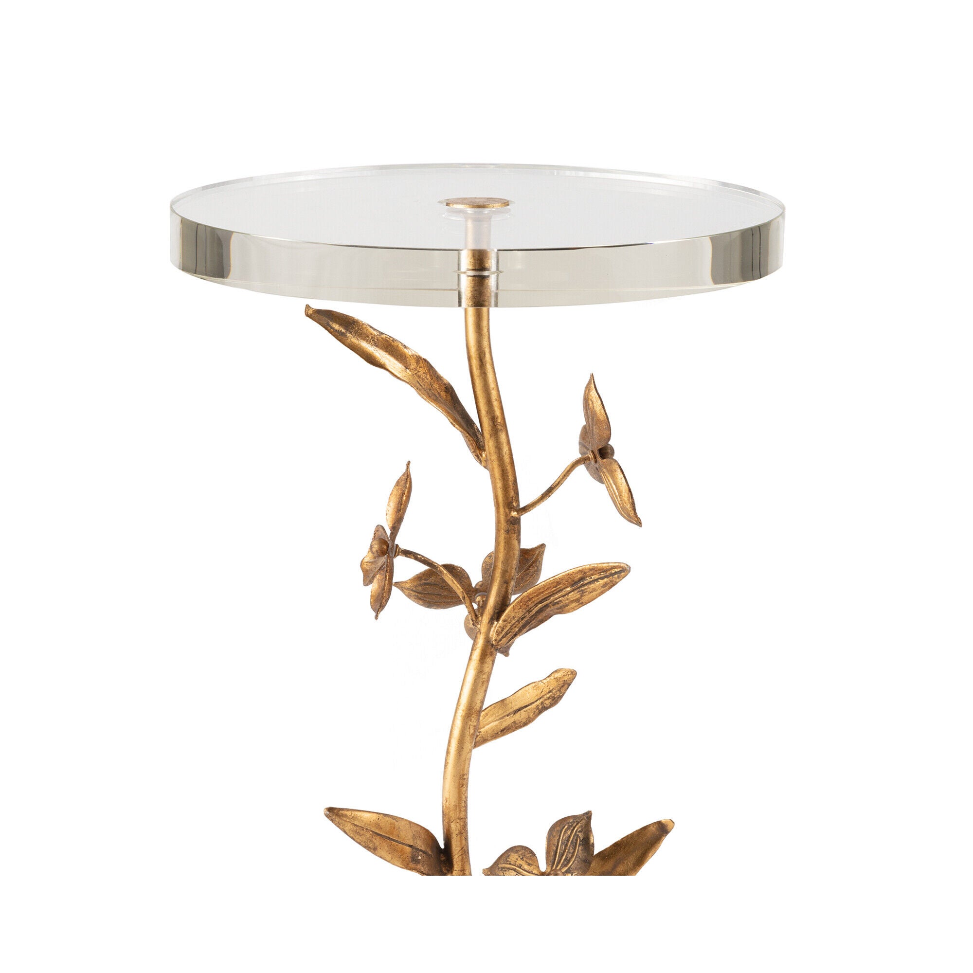 Shown in Brass finish and - None - shade