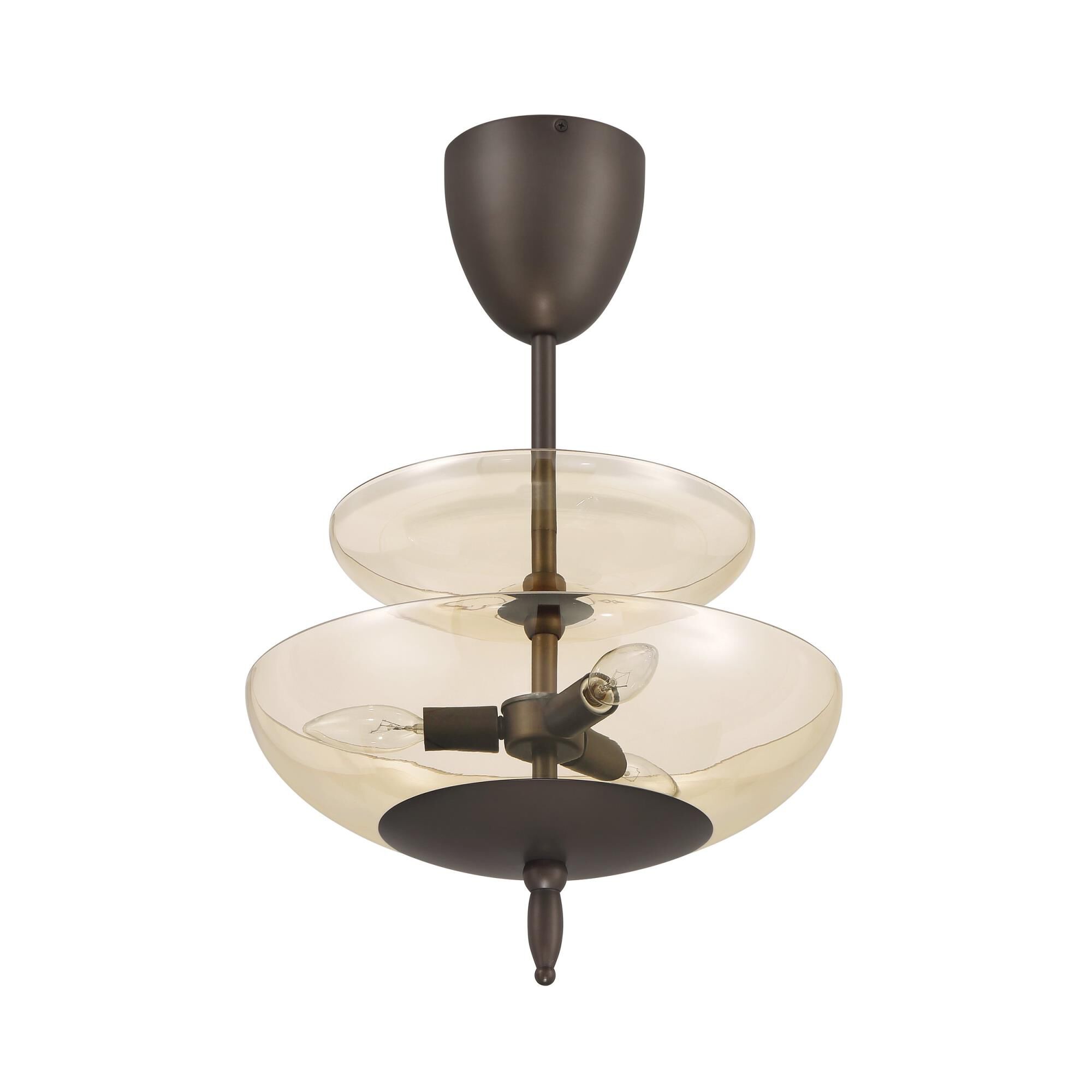 Shown in Forged Bronze finish and Smoked Amber glass