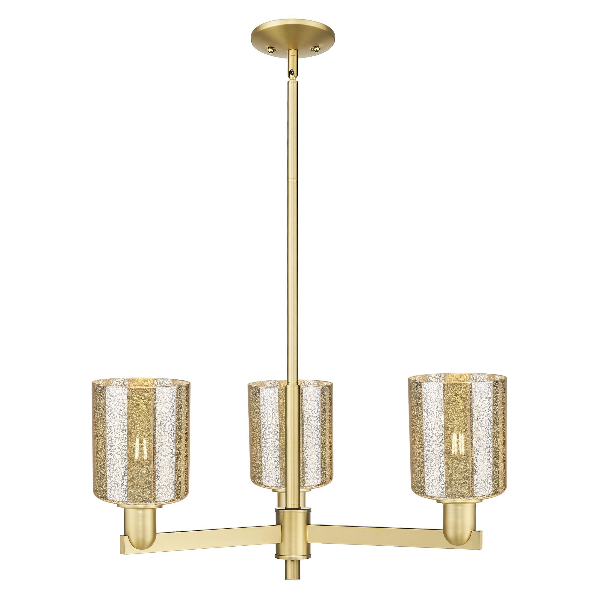 Shown in Satin Gold finish and Mercury glass
