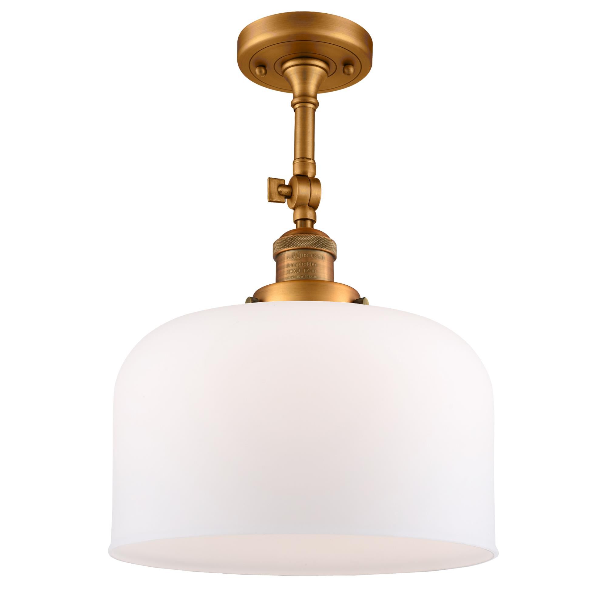 Bruno Marashlian Bell 12 Inch 1 Light Semi Flush Mount,