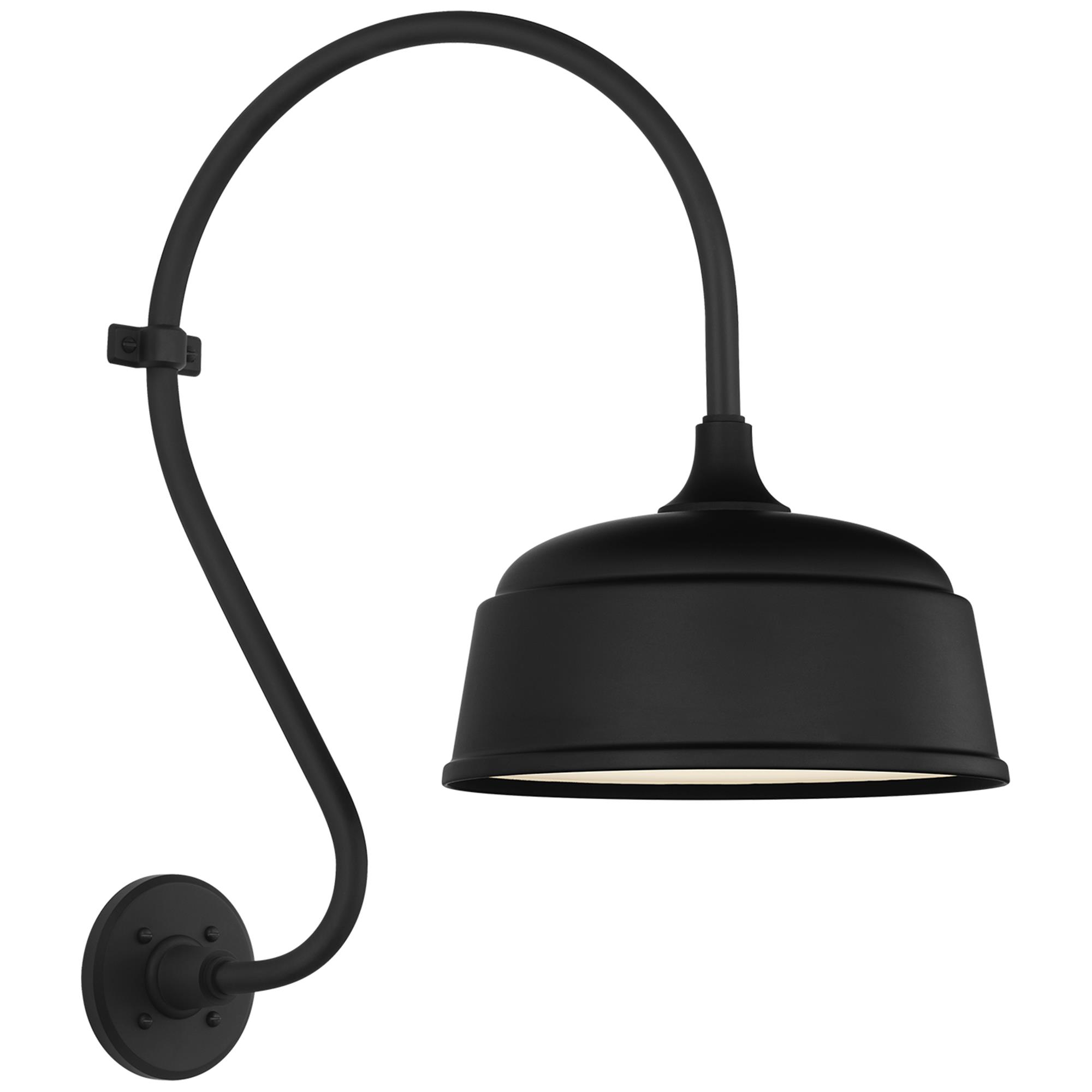 Shown in Matte Black finish and Black shade