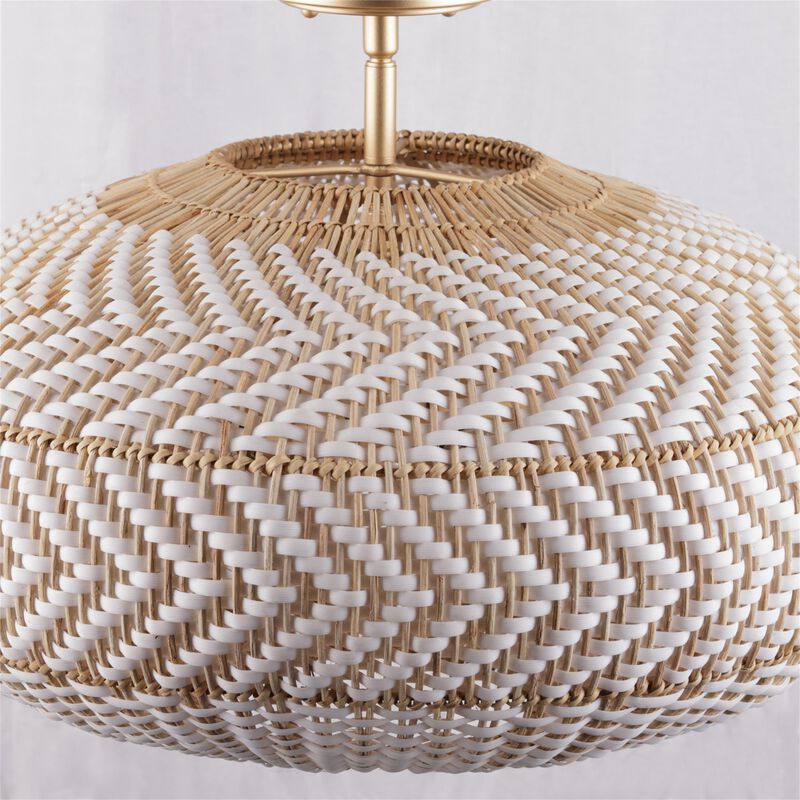 Zanzibar 22 Inch 4 Light Semi Flush Mount by Crystorama