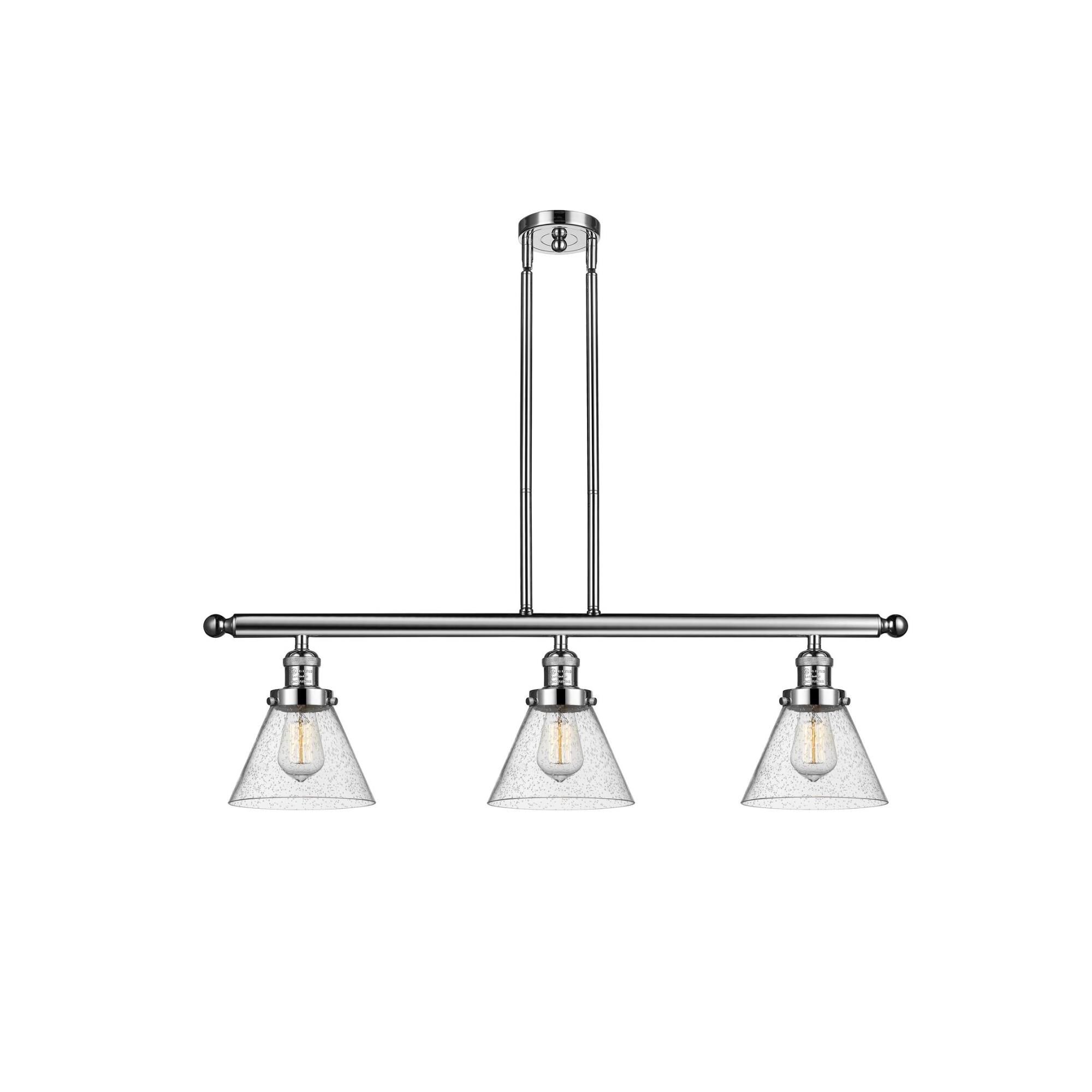 Bruno Marashlian Large Cone 36 Inch 3 Light Linear Suspension Light by Innovations Lighting