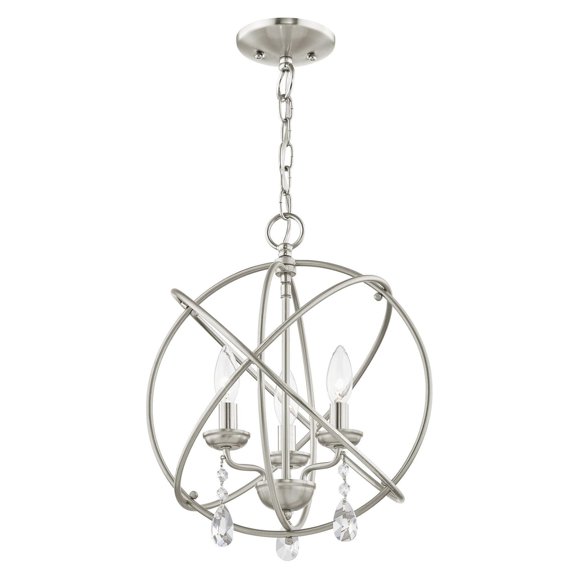 Aria 15 Inch 3 Light Mini Chandelier by Livex Lighting