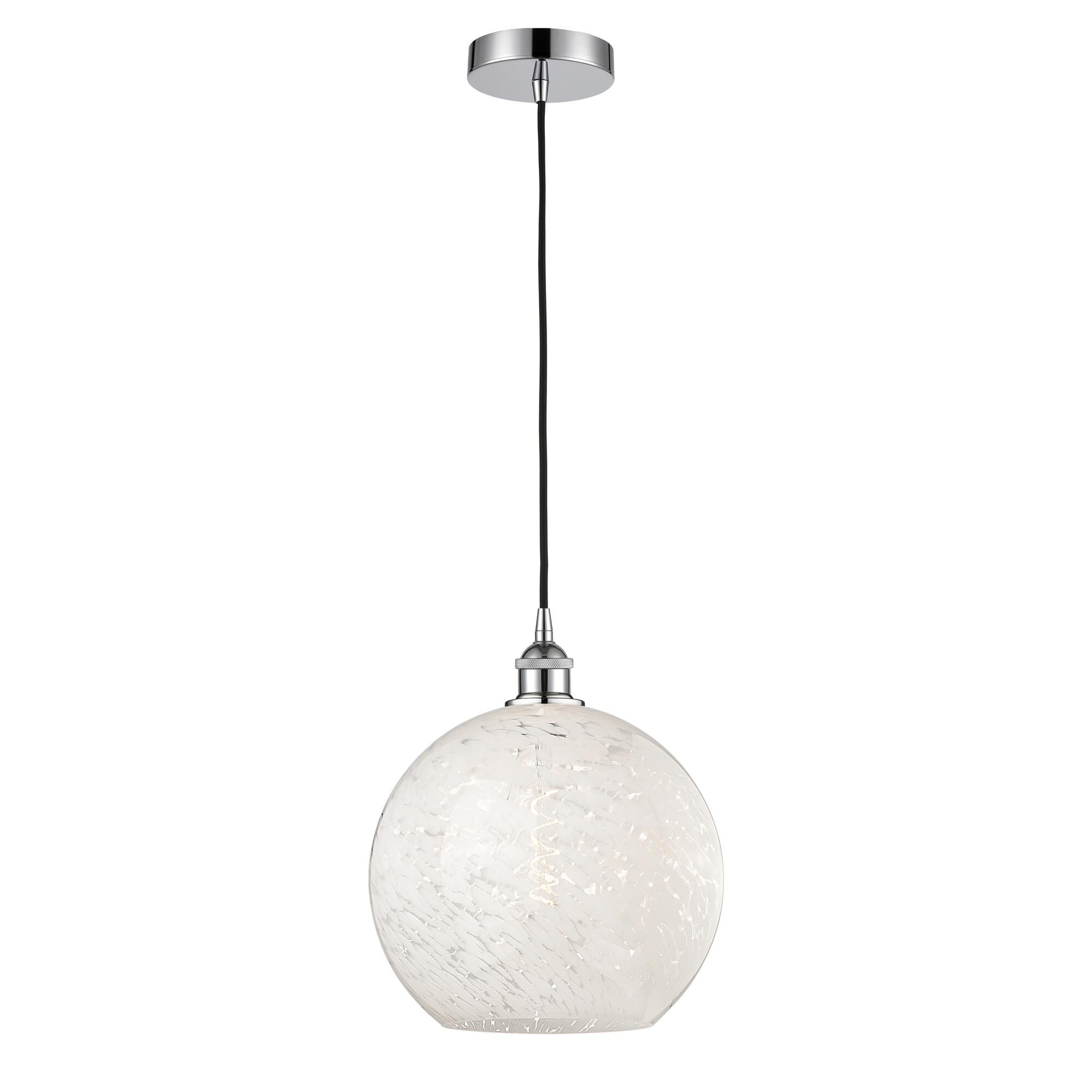 Bruno Marashlian White Mouchette 12 Inch Mini Pendant by Innovations Lighting