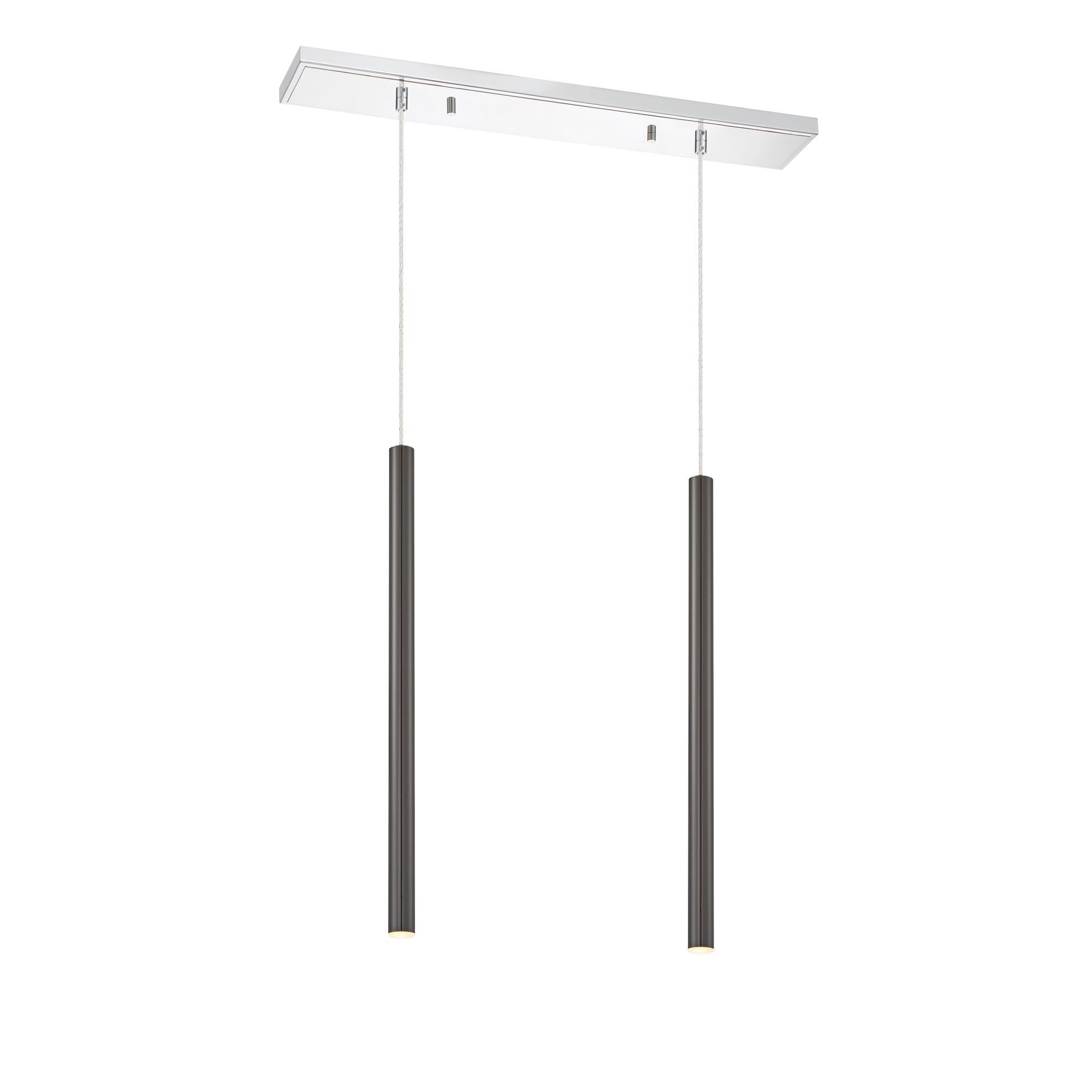 Shown in Chrome finish and Steel glass and Steel shade