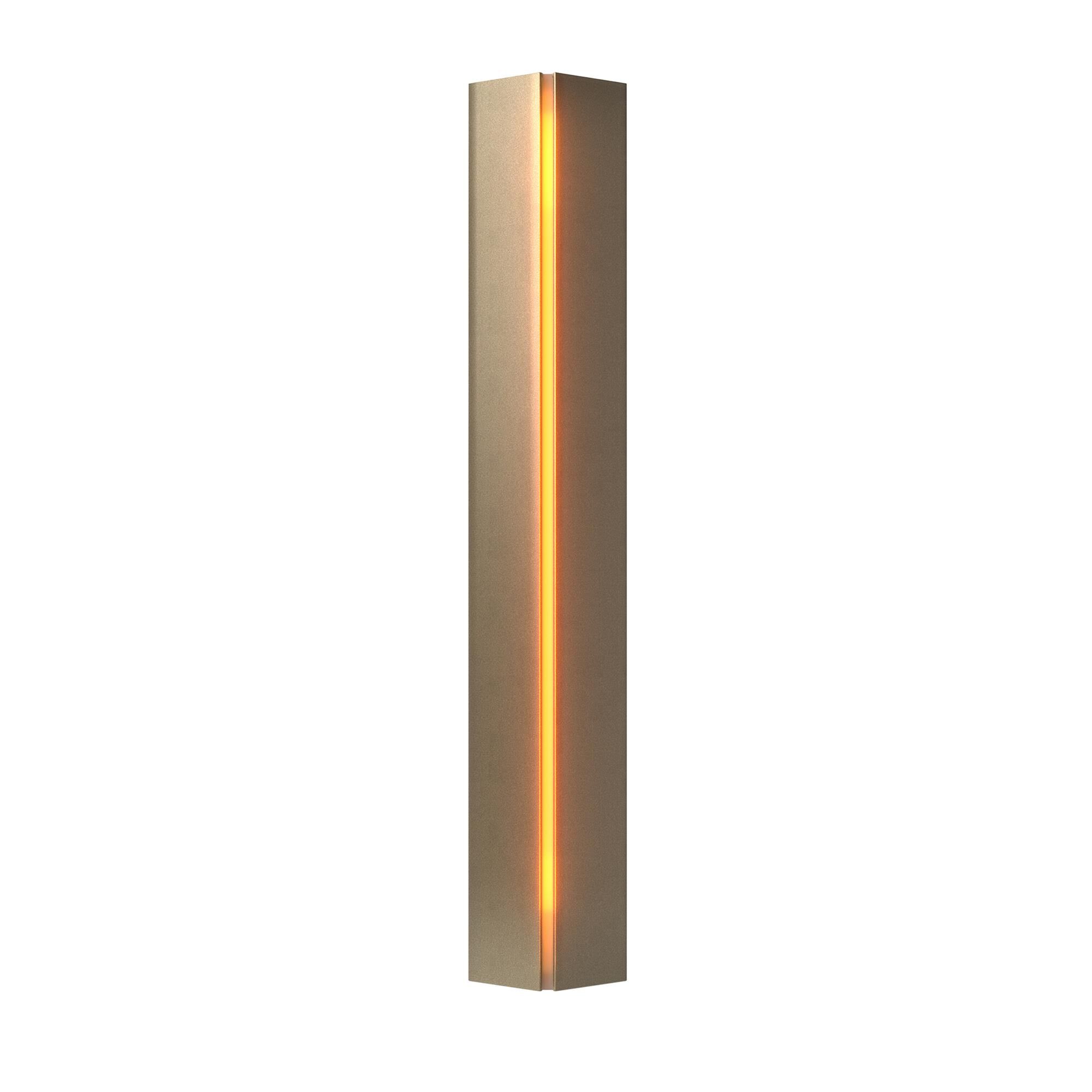 Shown in Soft Gold finish and Amber  glass