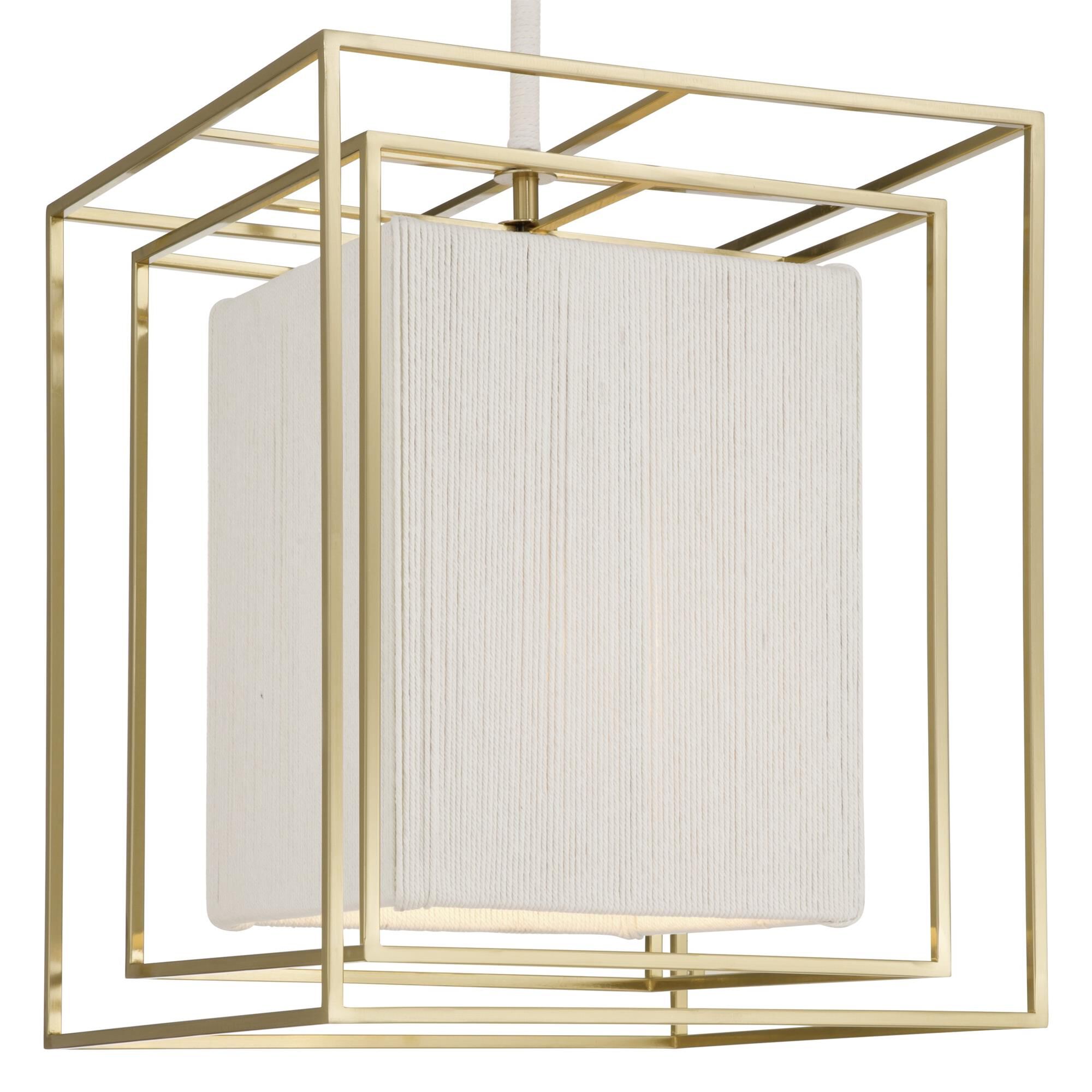 Shown in Brass finish and Cream shade
