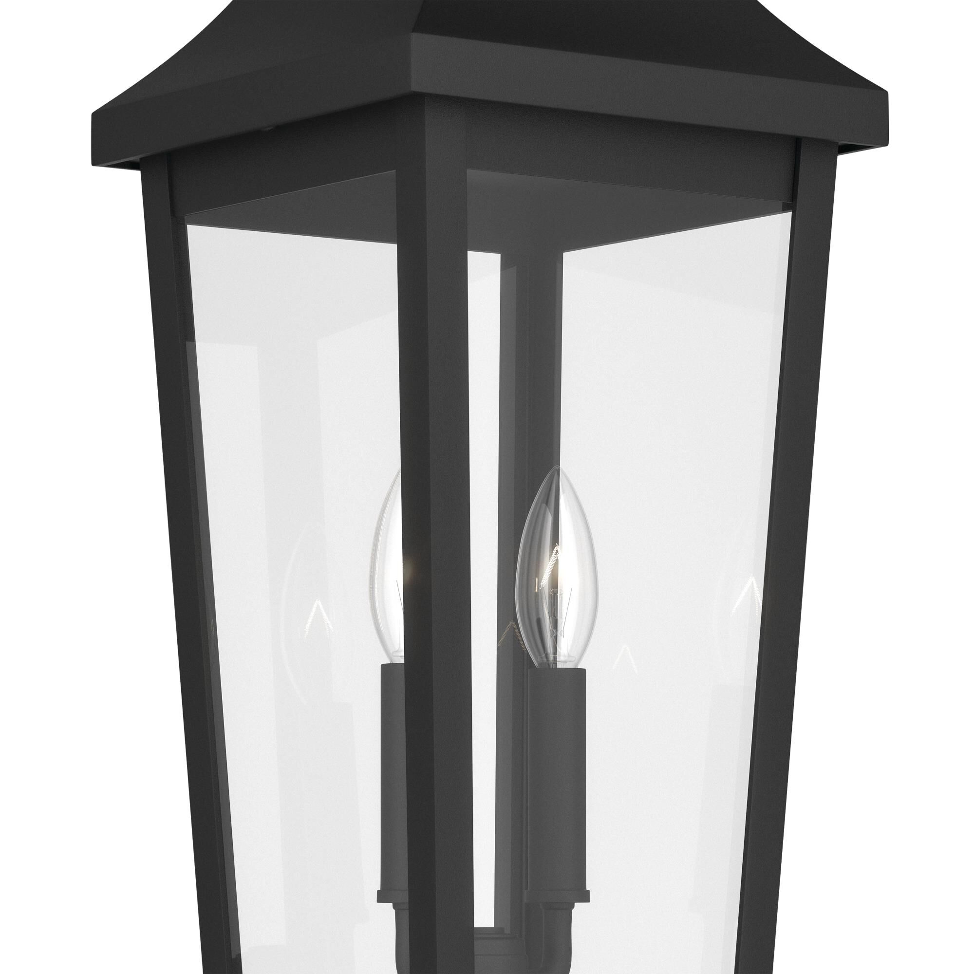 Shown in Textured Black finish and Clear glass