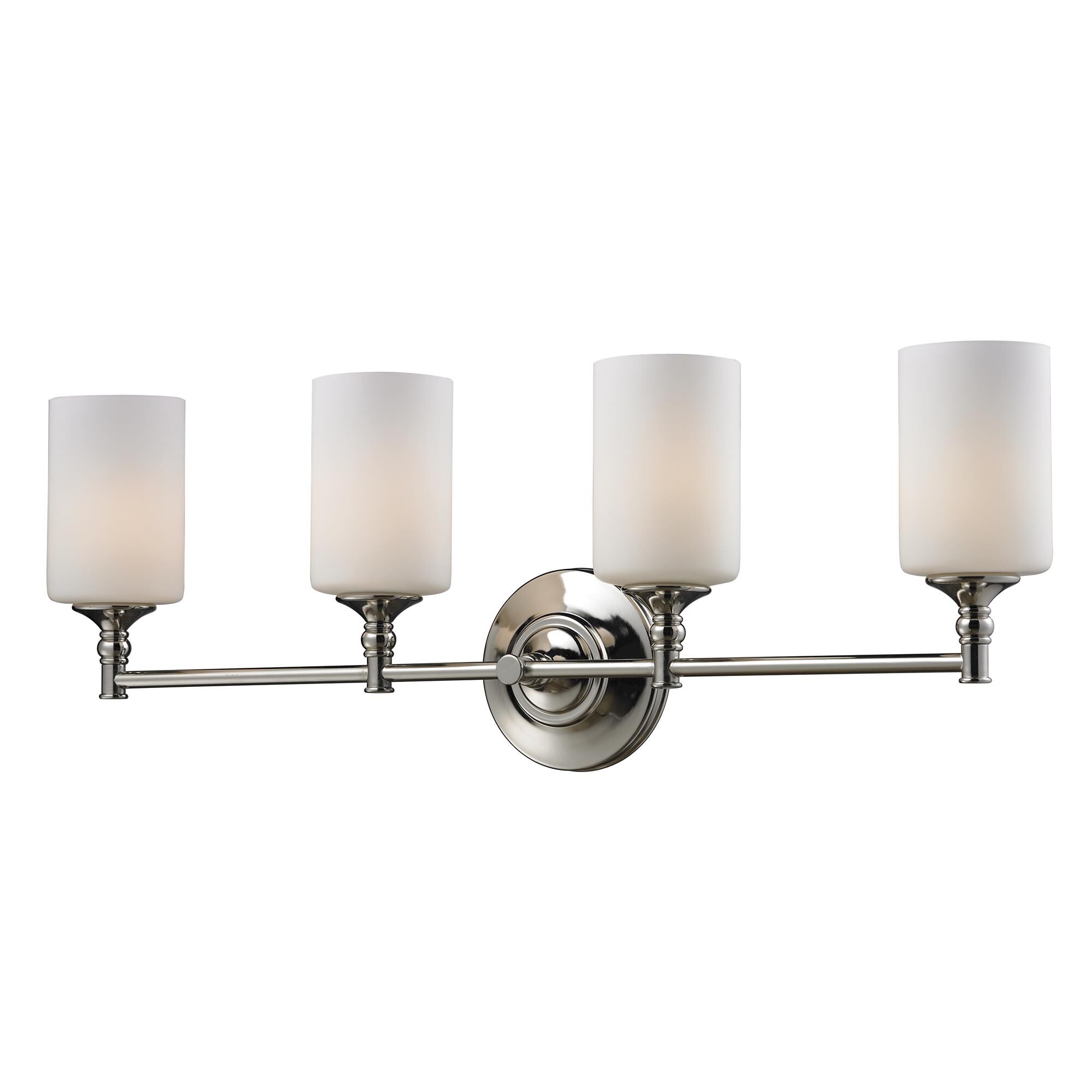 Shown in Chrome finish and Glass shade