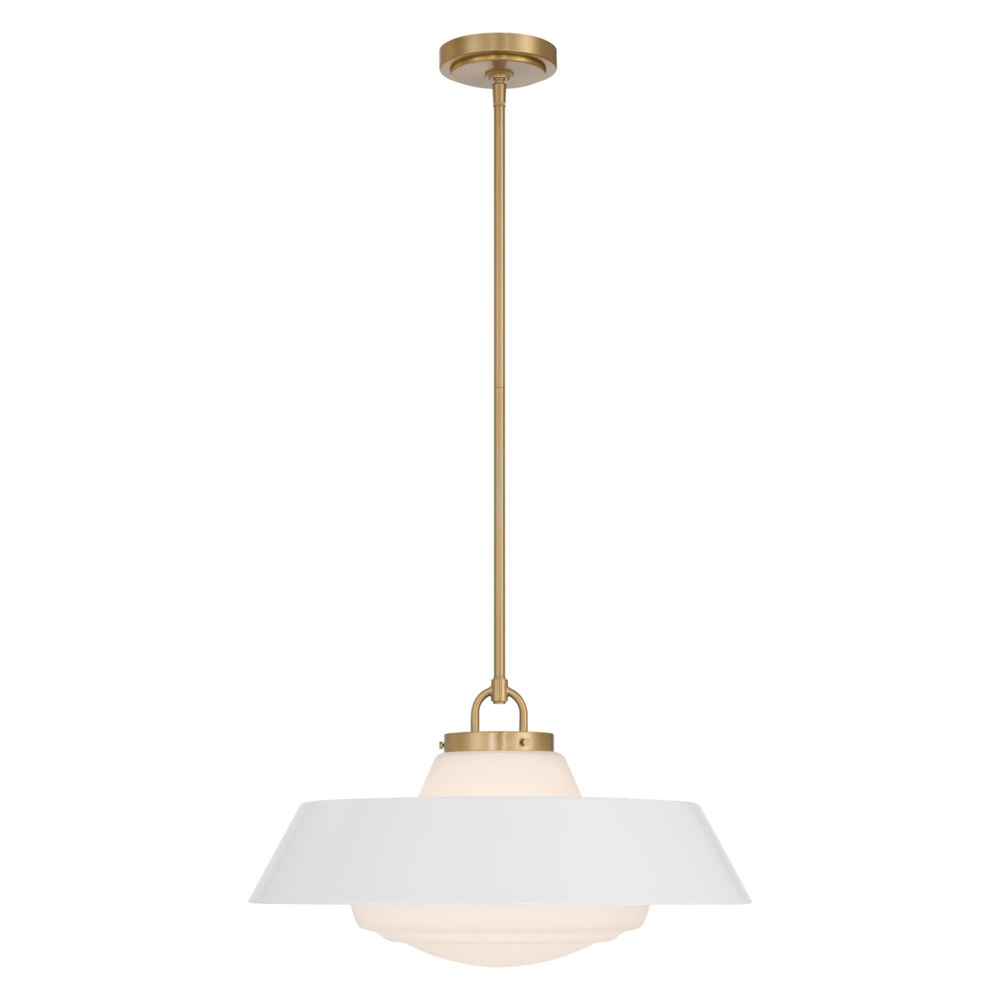 Shown in Vibrant Gold finish and Steel glass and Steel shade