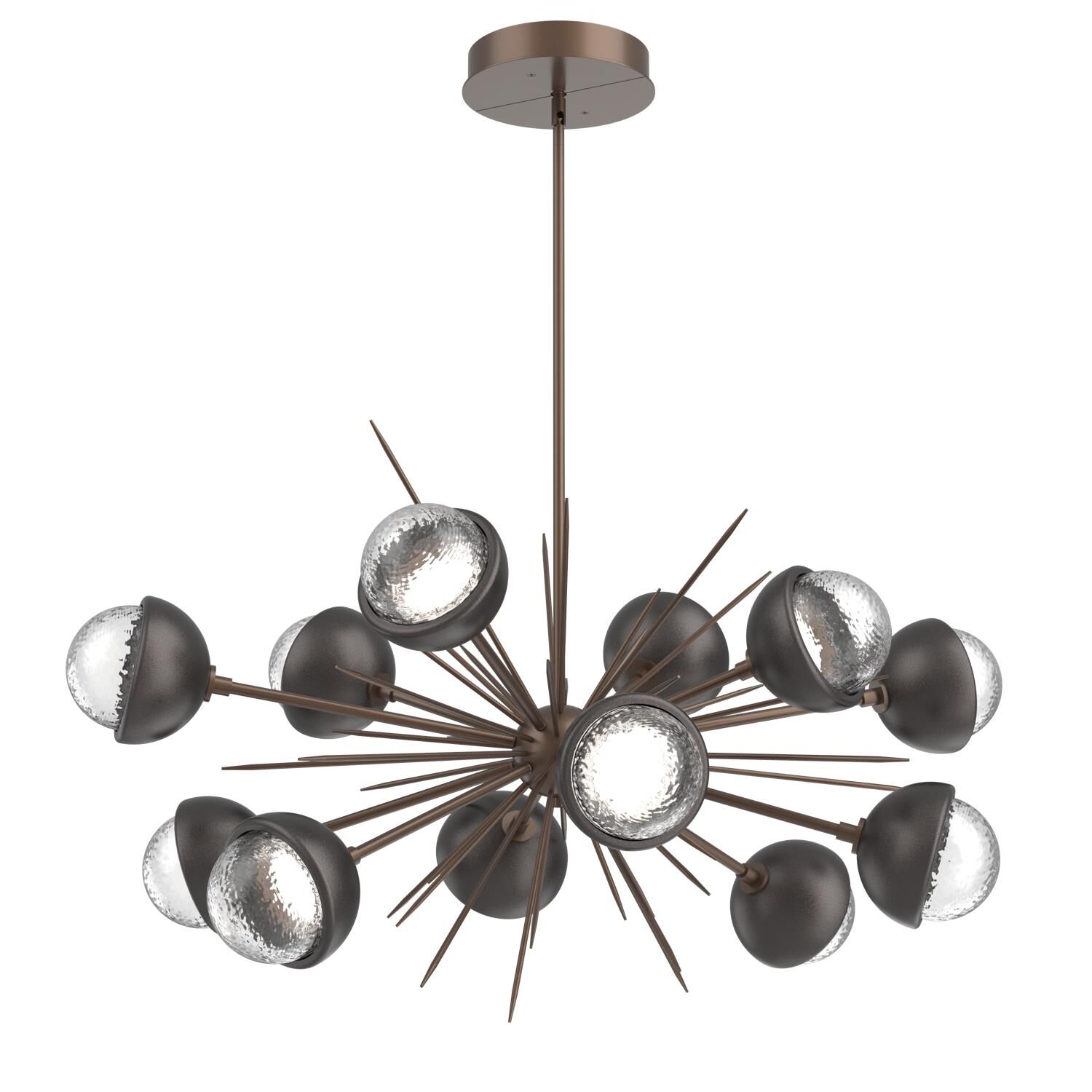 Shown in Burnished Bronze finish and Clear glass and Graphite accent