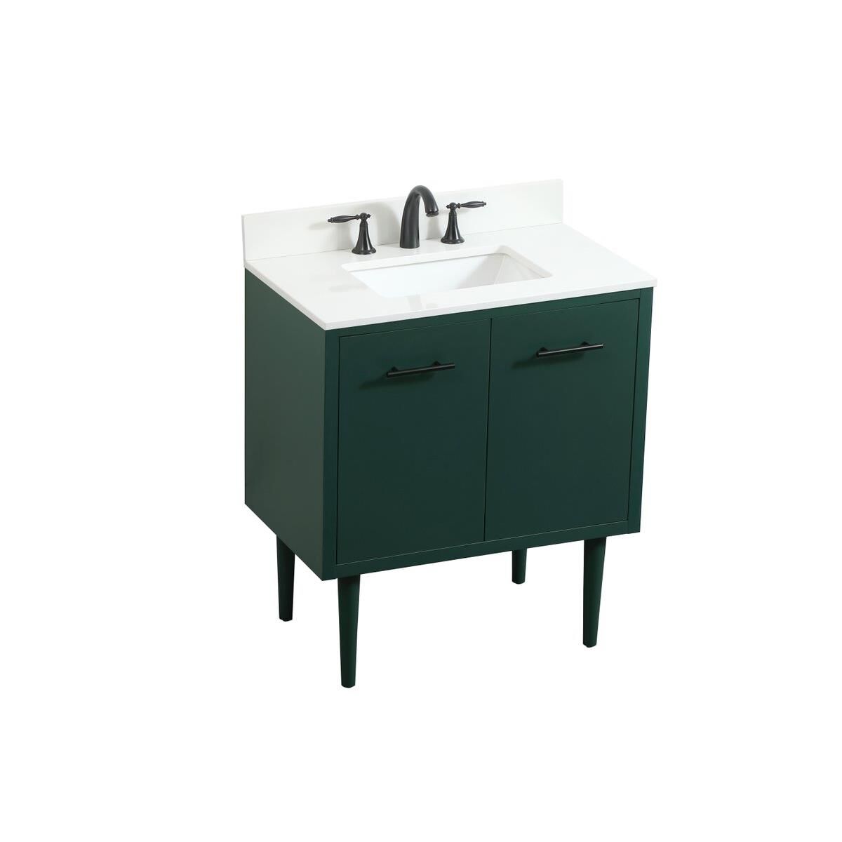 Shown in Green finish and Backsplash accent