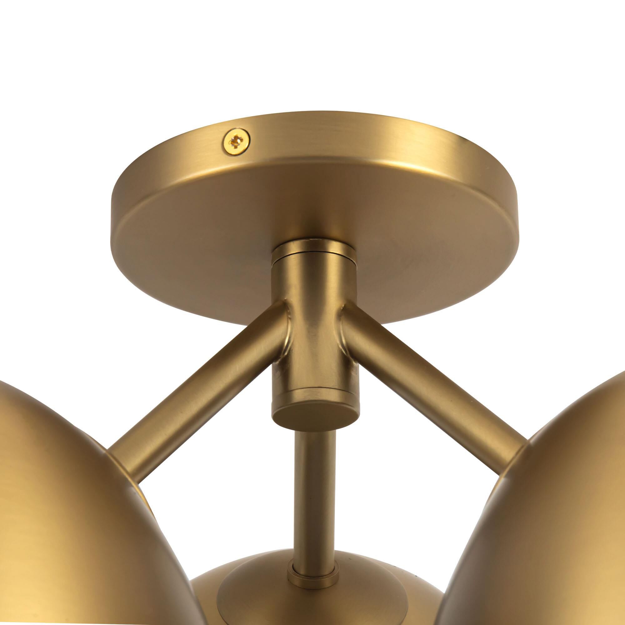 Ryan Pauly Fosso 17 Inch 3 Light Semi Flush Mount,