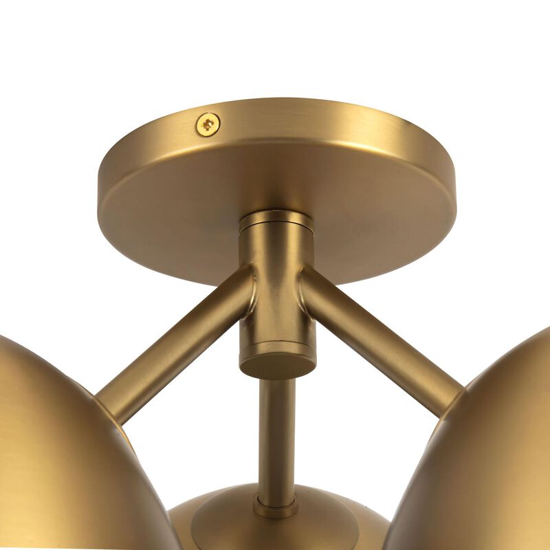 Ryan Pauly Fosso 17 Inch 3 Light Semi Flush Mount by Kuzco