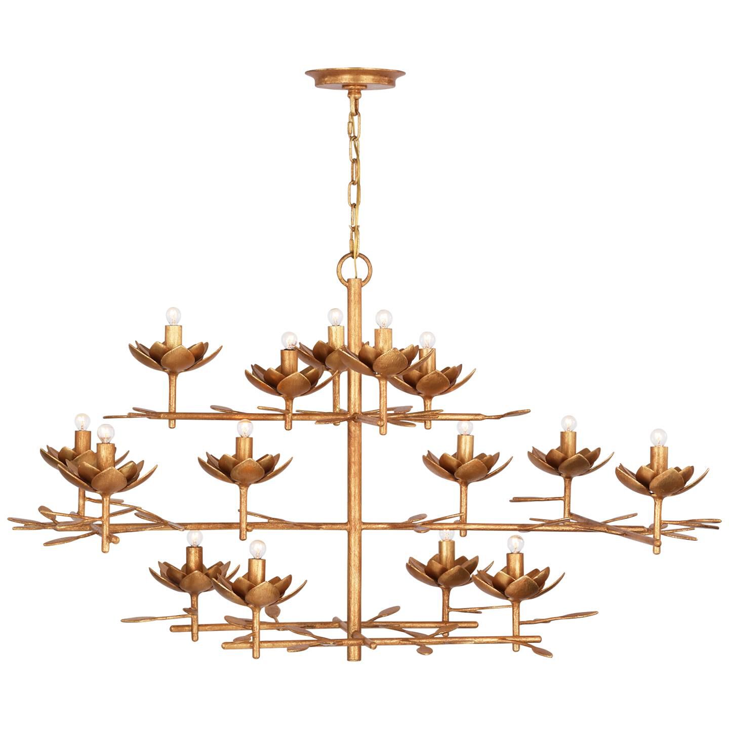 Julie Neill Clementine 48 Inch 15 Light LED Chandelier by Visual Comfort Signature Collection
