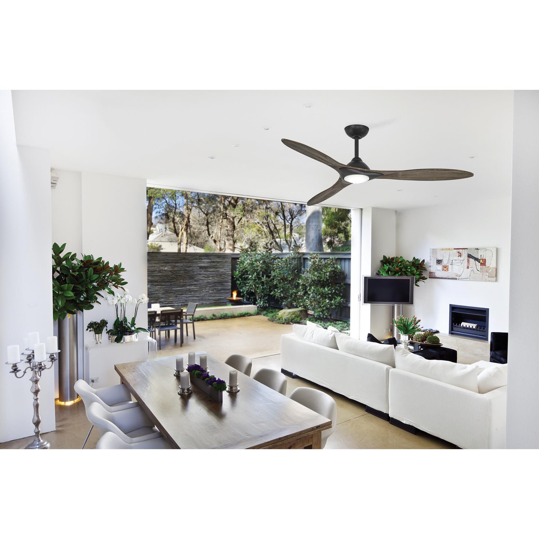 Sleek 60 Inch Ceiling Fan with Light Kit by Minka Aire