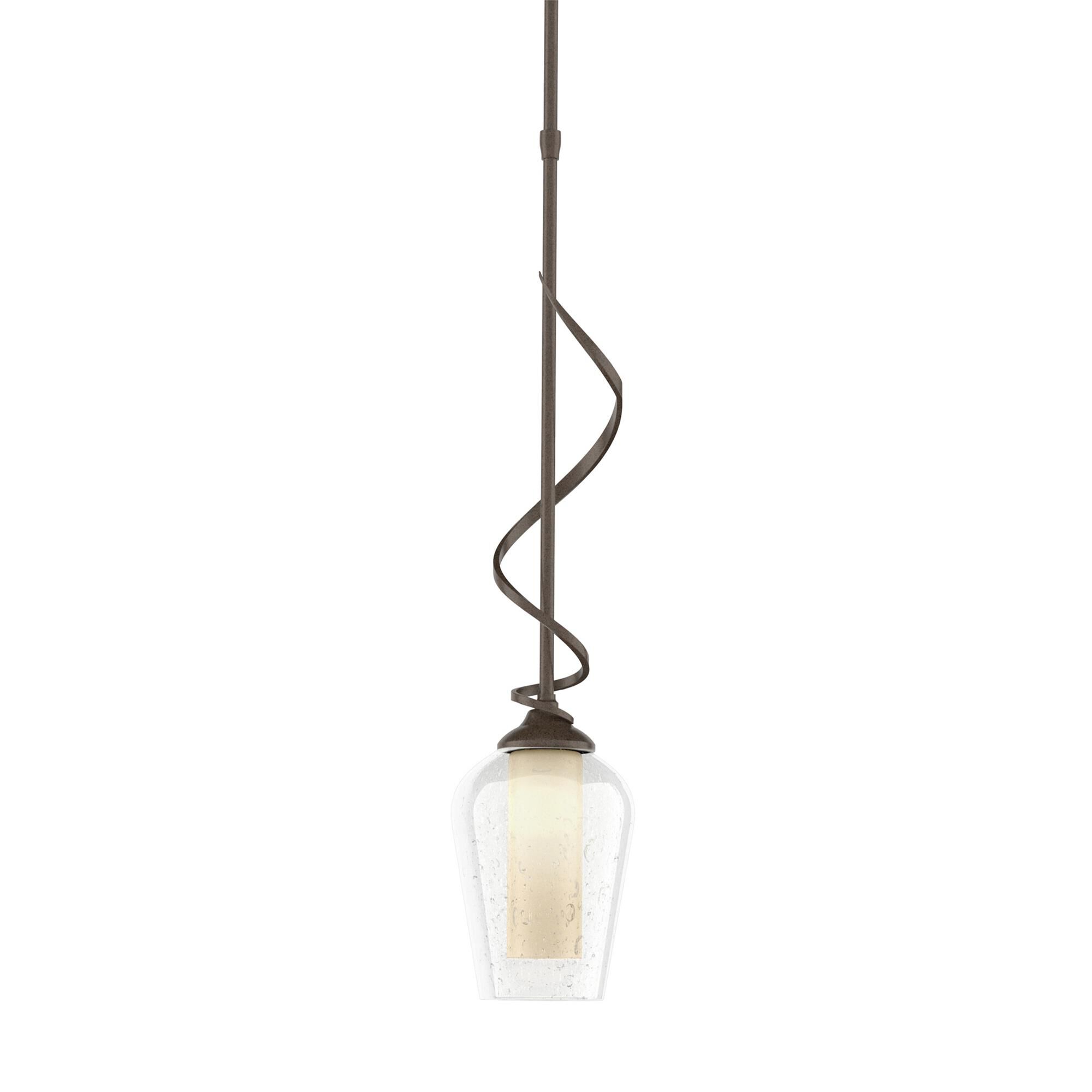Shown in Bronze finish and Opal and Seeded glass
