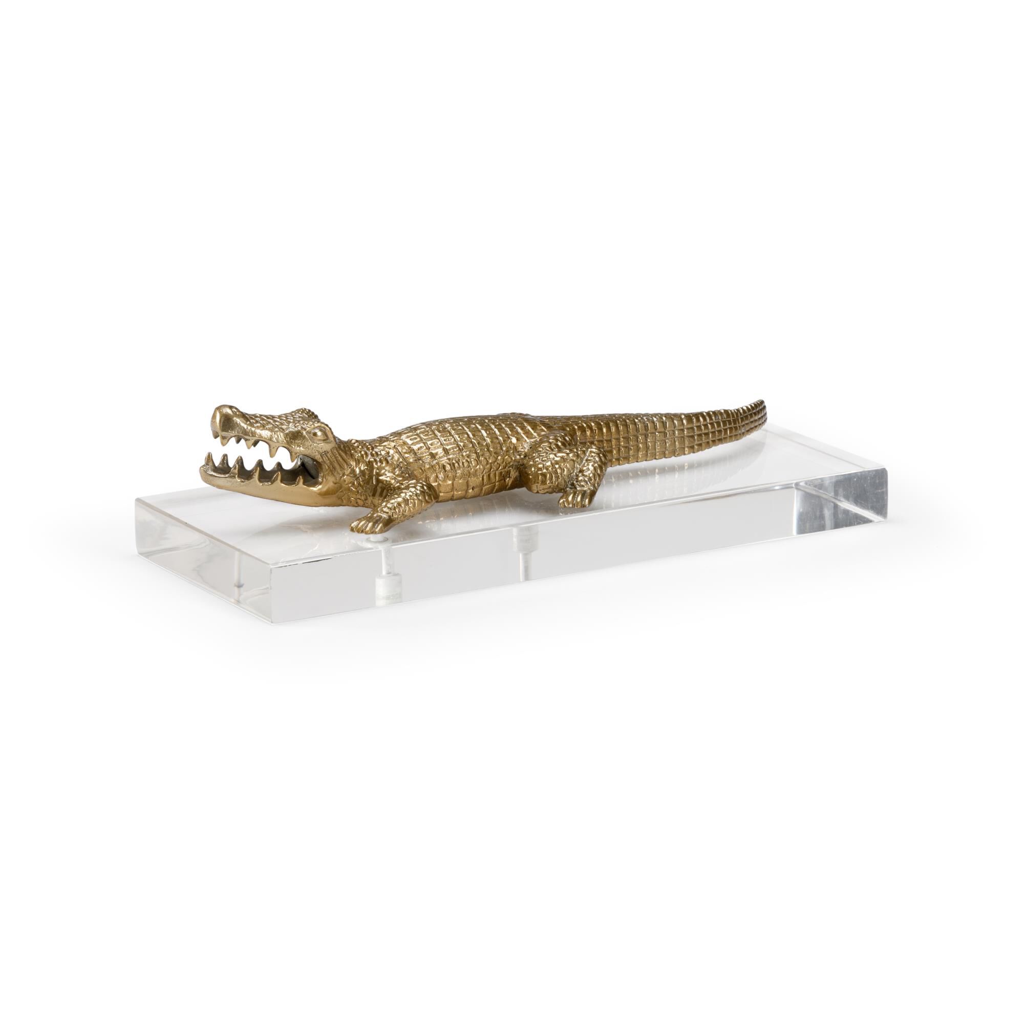 CROC OF BRASS Figurine by Wildwood