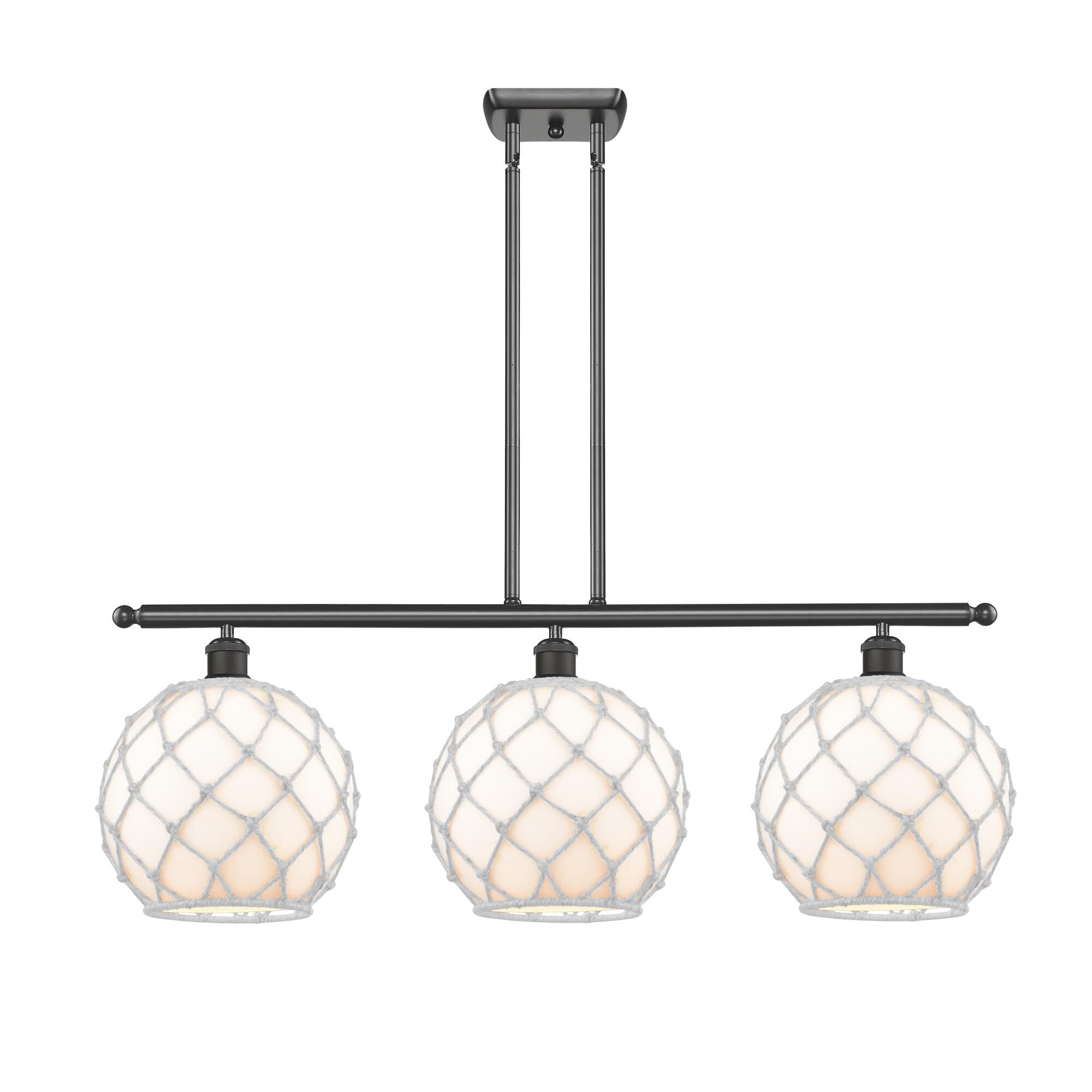 Bruno Marashlian Large Farmhouse Rope 37 Inch Linear Suspension Light by Innovations Lighting