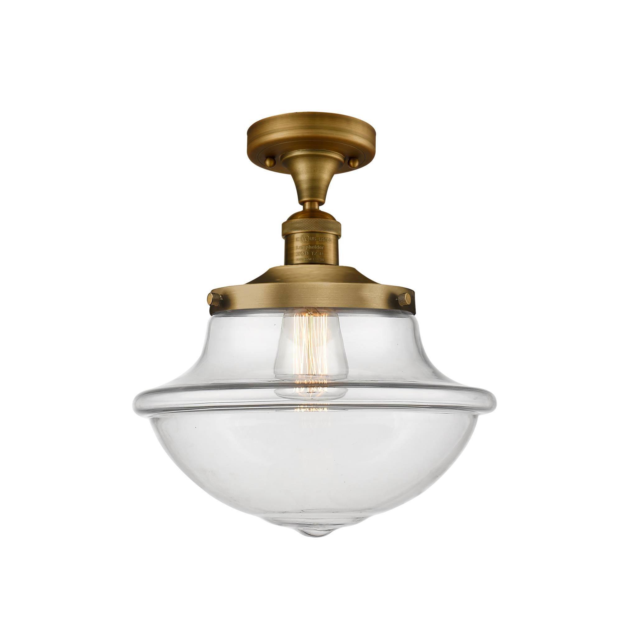 Bruno Marashlian Oxford 12 Inch 1 Light Semi Flush Mount by Innovations Lighting