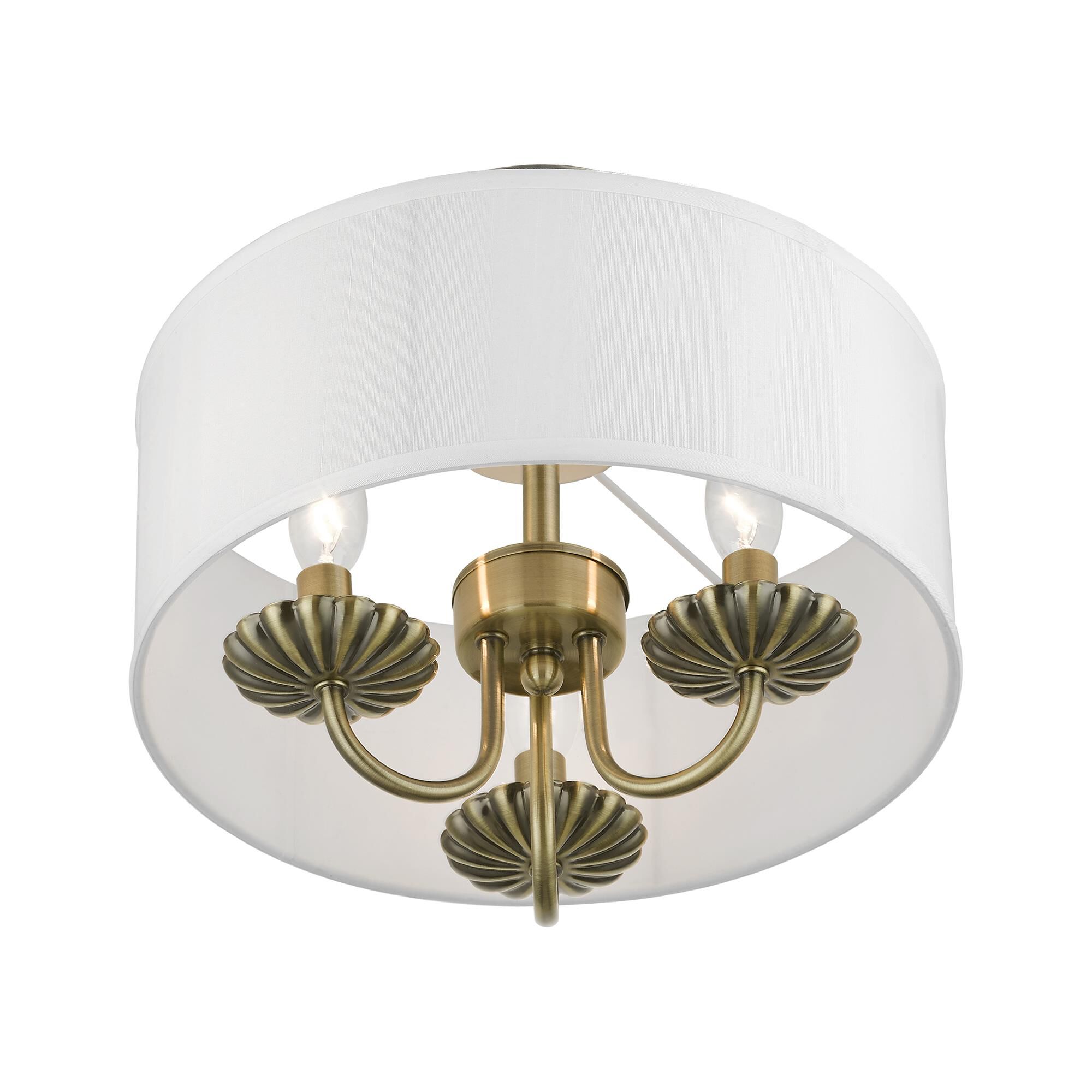 Brookdale 3 Light Semi Flush Mount by Livex Lighting