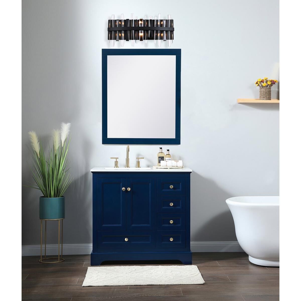 Serena 24 Inch 6 Light Bath Vanity Light by Elegant Lighting