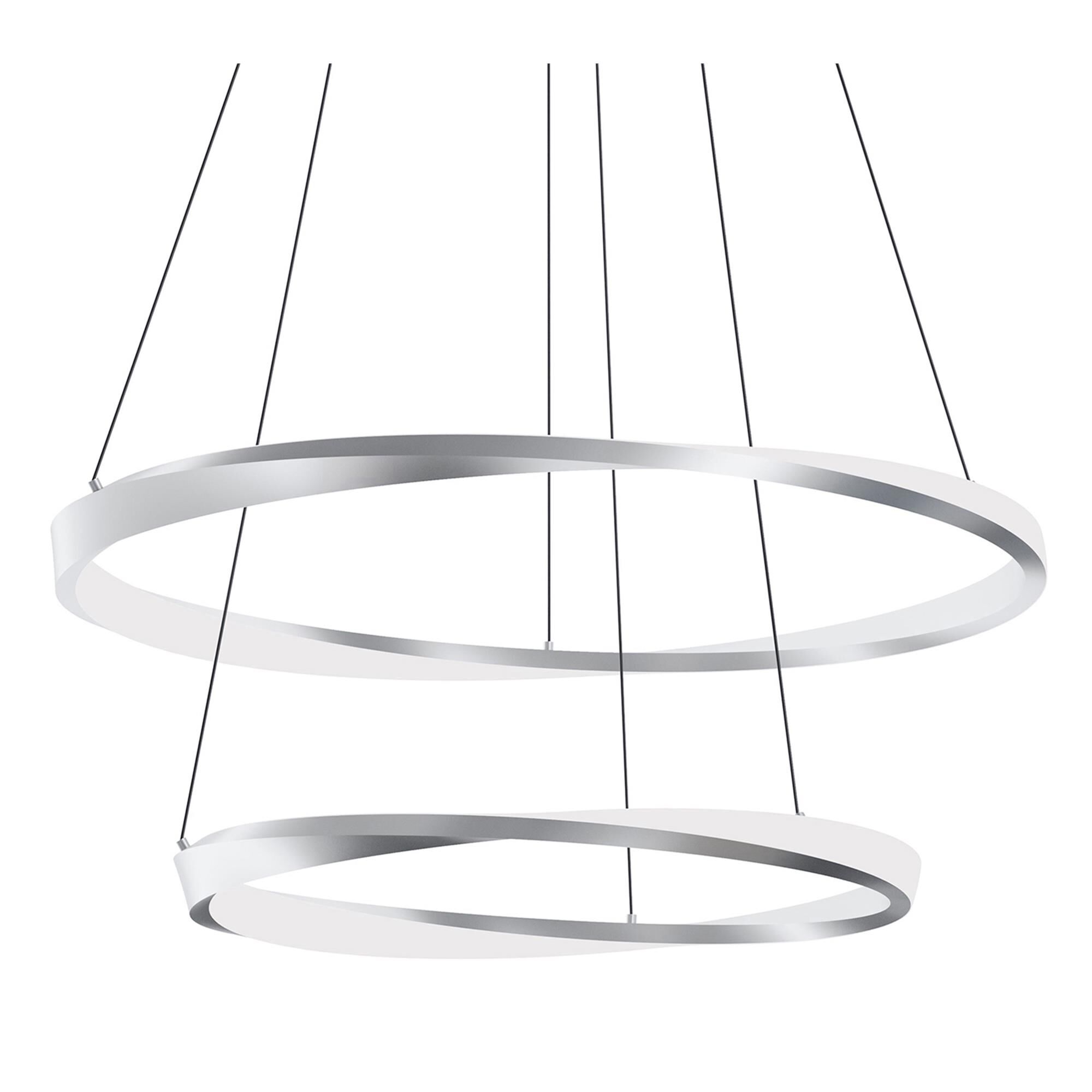 Shown in Satin Nickel finish and White shade