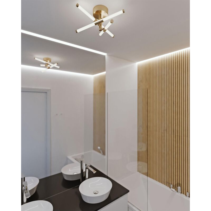 Rusnak 15 Inch 3 Light LED Semi Flush Mount by AFX Lighting