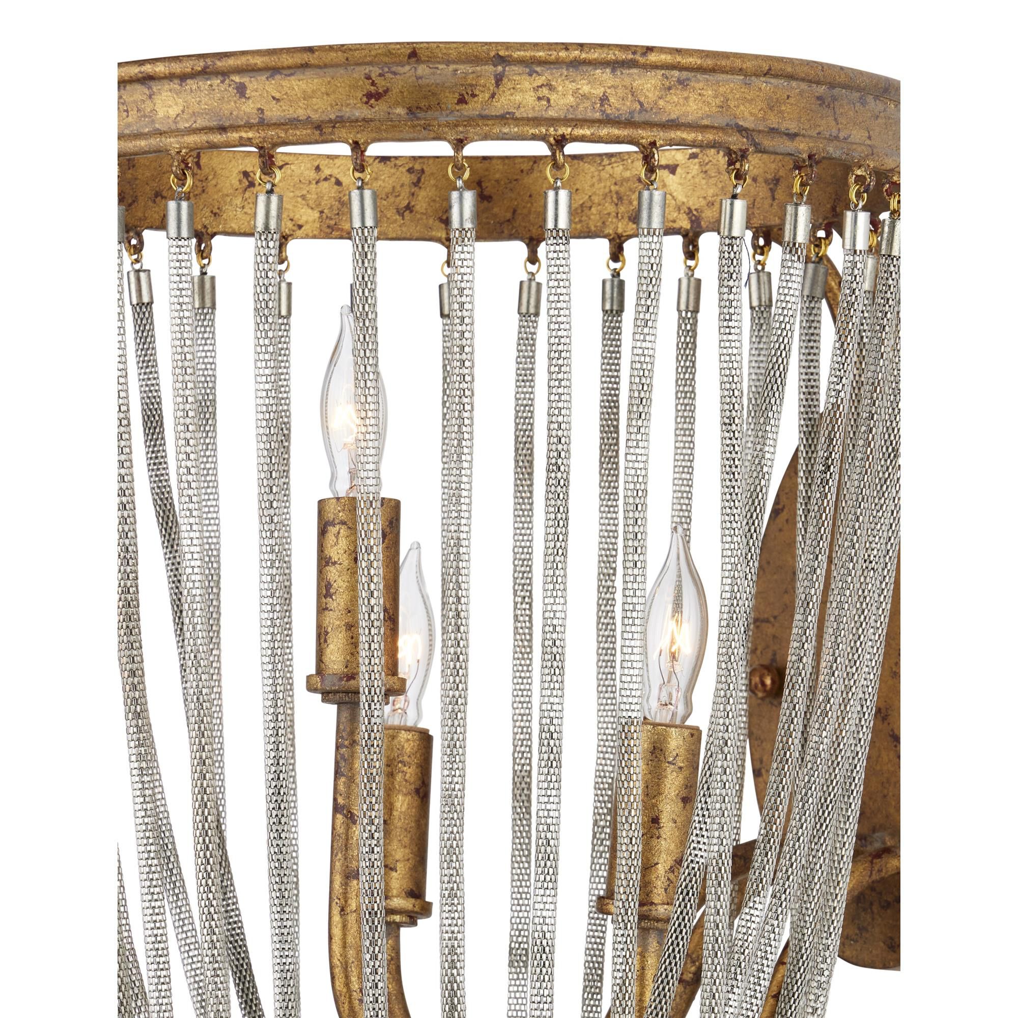 Shown in French Gold Leaf, Iron finish