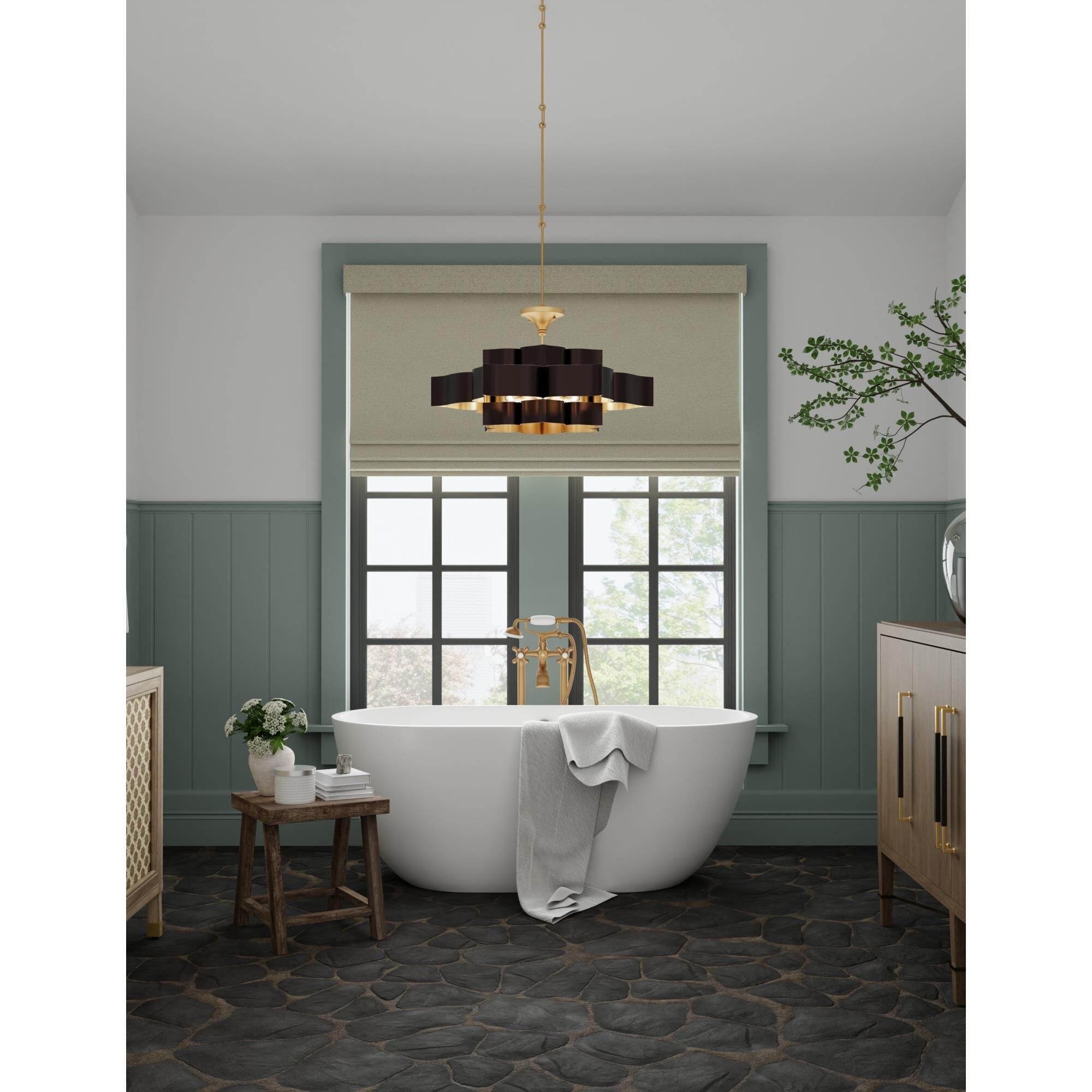 Grand Lotus Large Pendant by Currey and Company