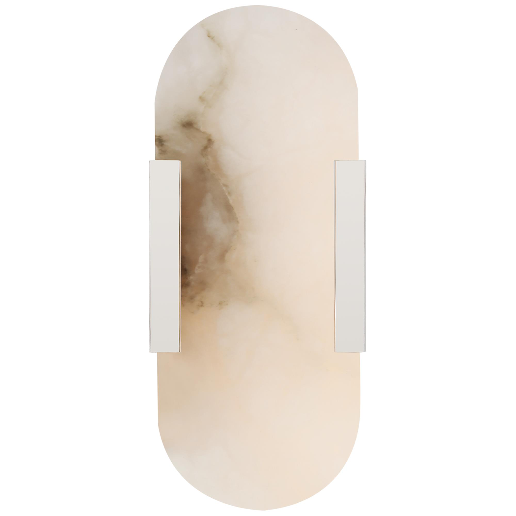 Shown in Polished Nickel finish and Alabaster shade