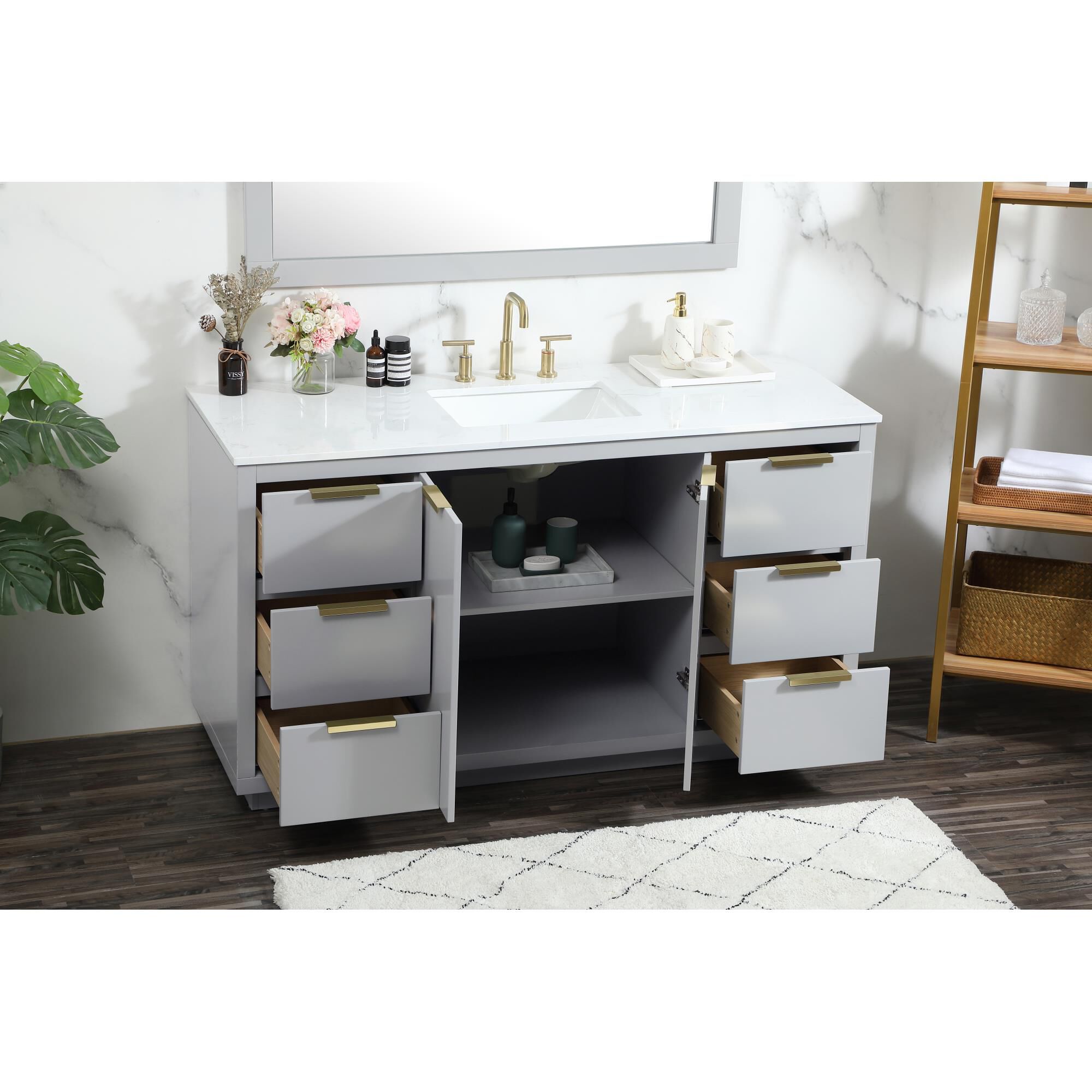 Blake 60 Inch Bath Vanity by Elegant Decor