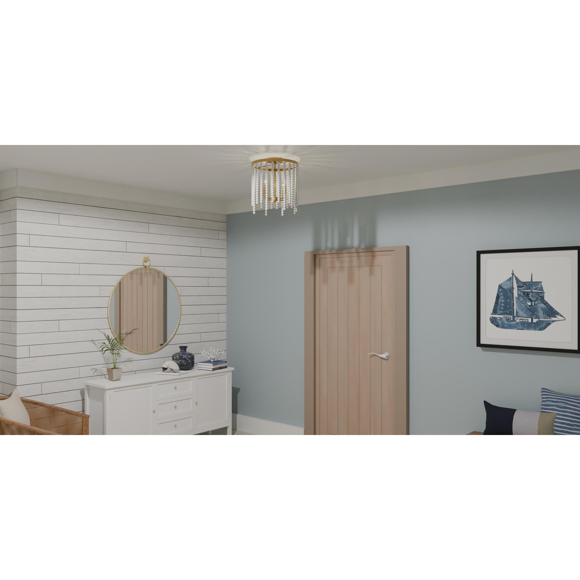 Apelle 15.25 Inch 4 Light Semi Flush Mount by Quoizel