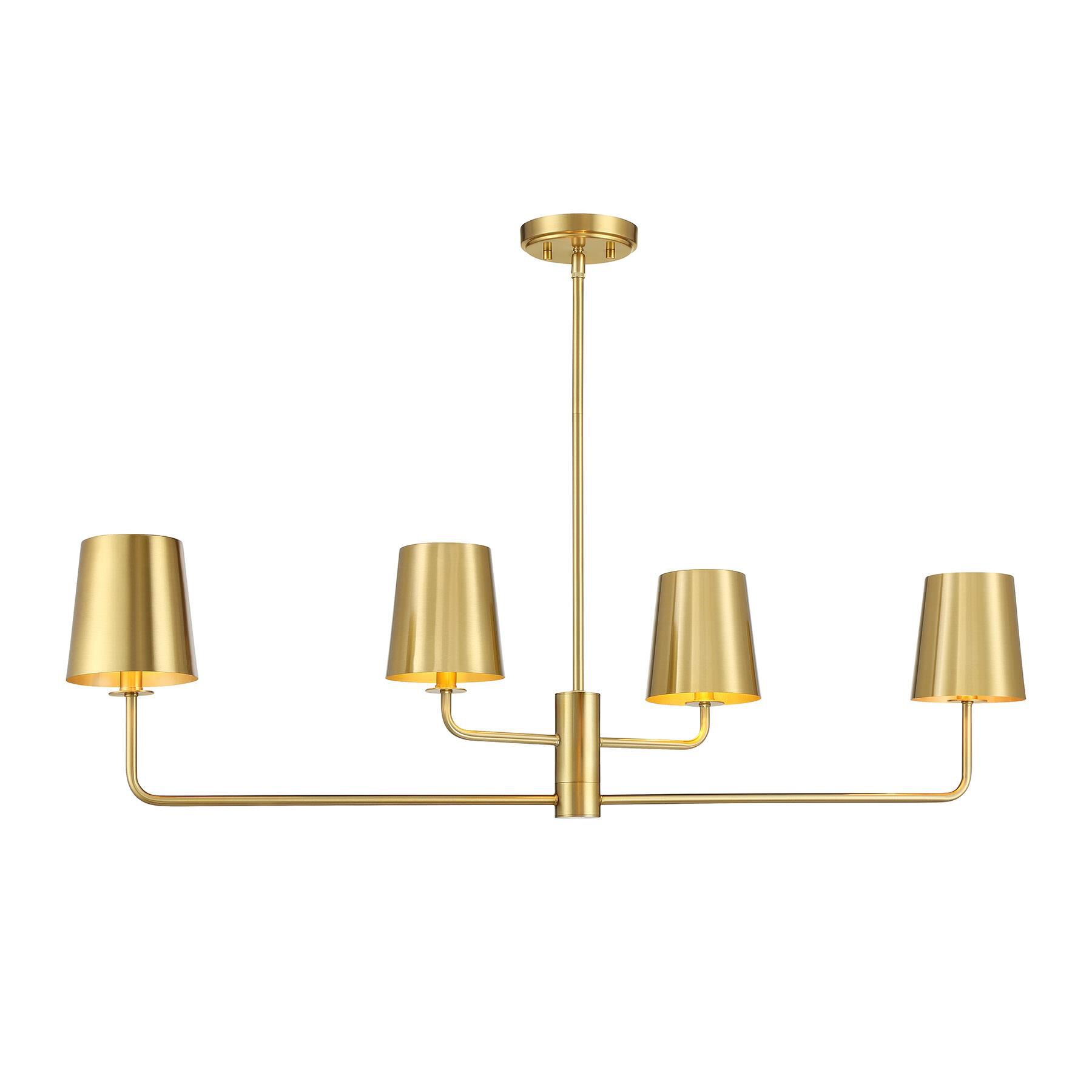 Shown in Natural Brass finish and Metal shade
