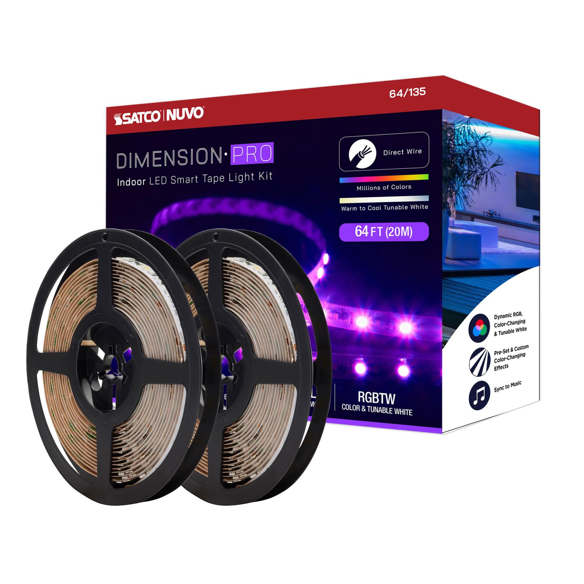 Dimension Pro 1 Light Wire Tape Light by Nuvo Lighting