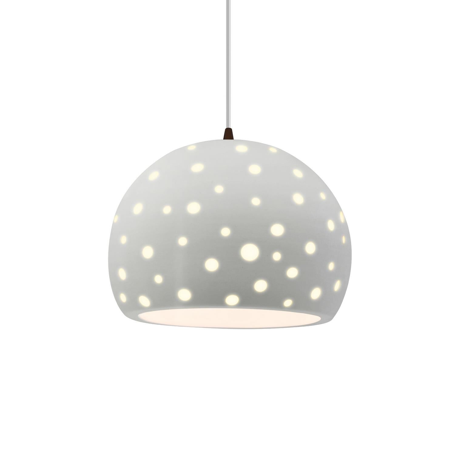 Shown in Dark Bronze finish and Matte White shade