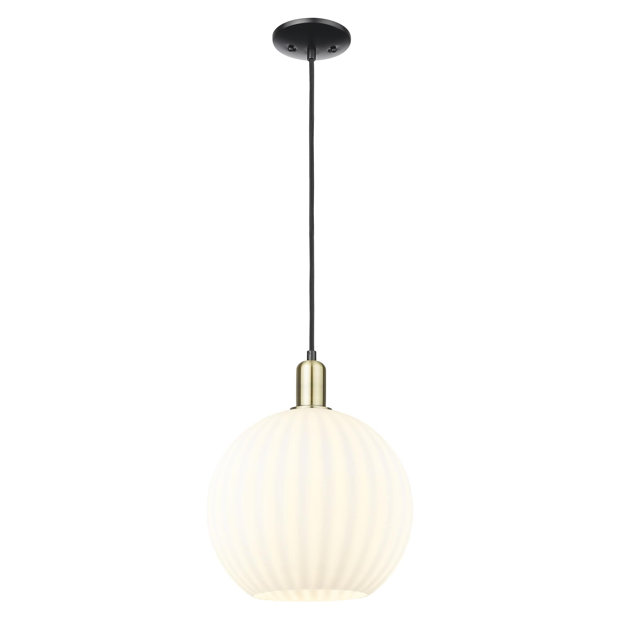 Bruno Marashlian White Venetian 12 Inch Mini Pendant by Innovations Lighting