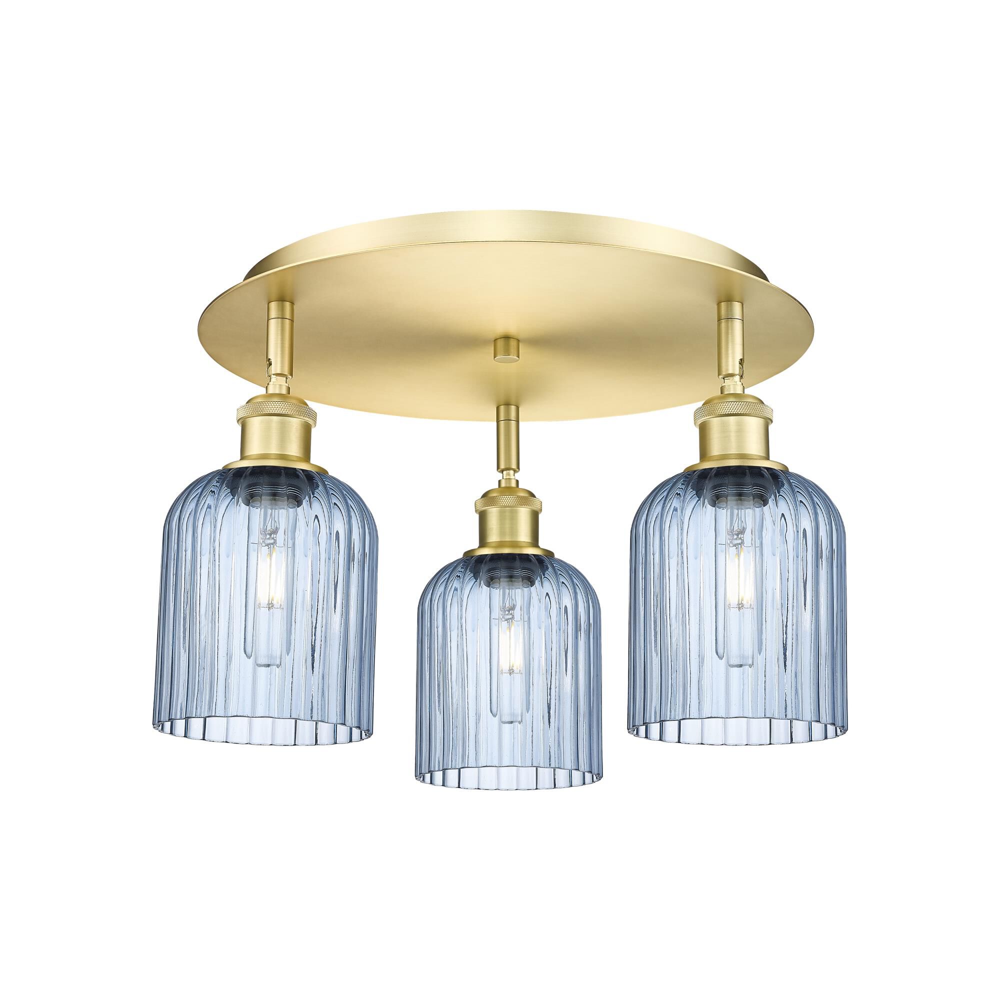 Shown in Satin Gold finish and Princess Blue shade